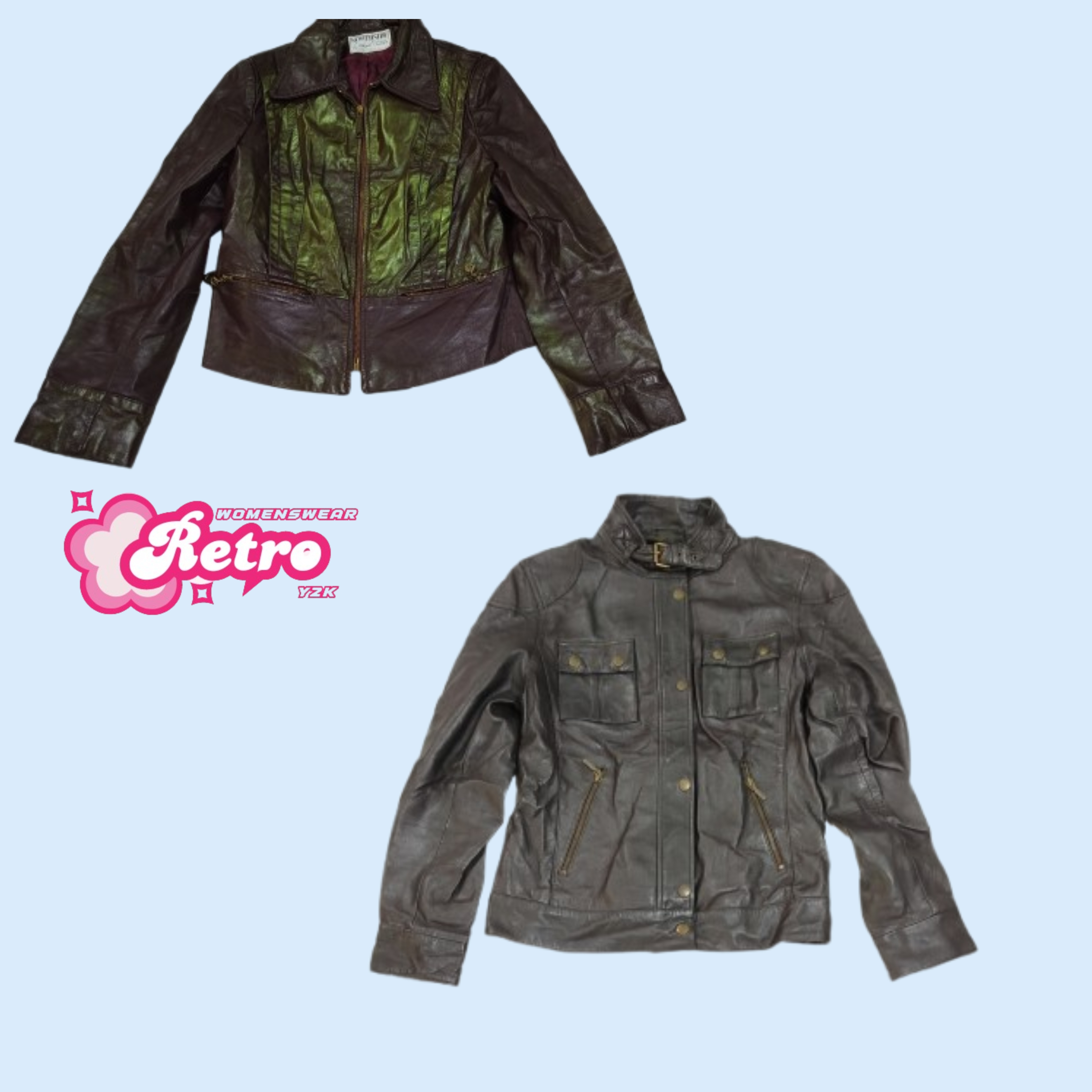 Y2K Structured Leather Jackets (Jan-32)