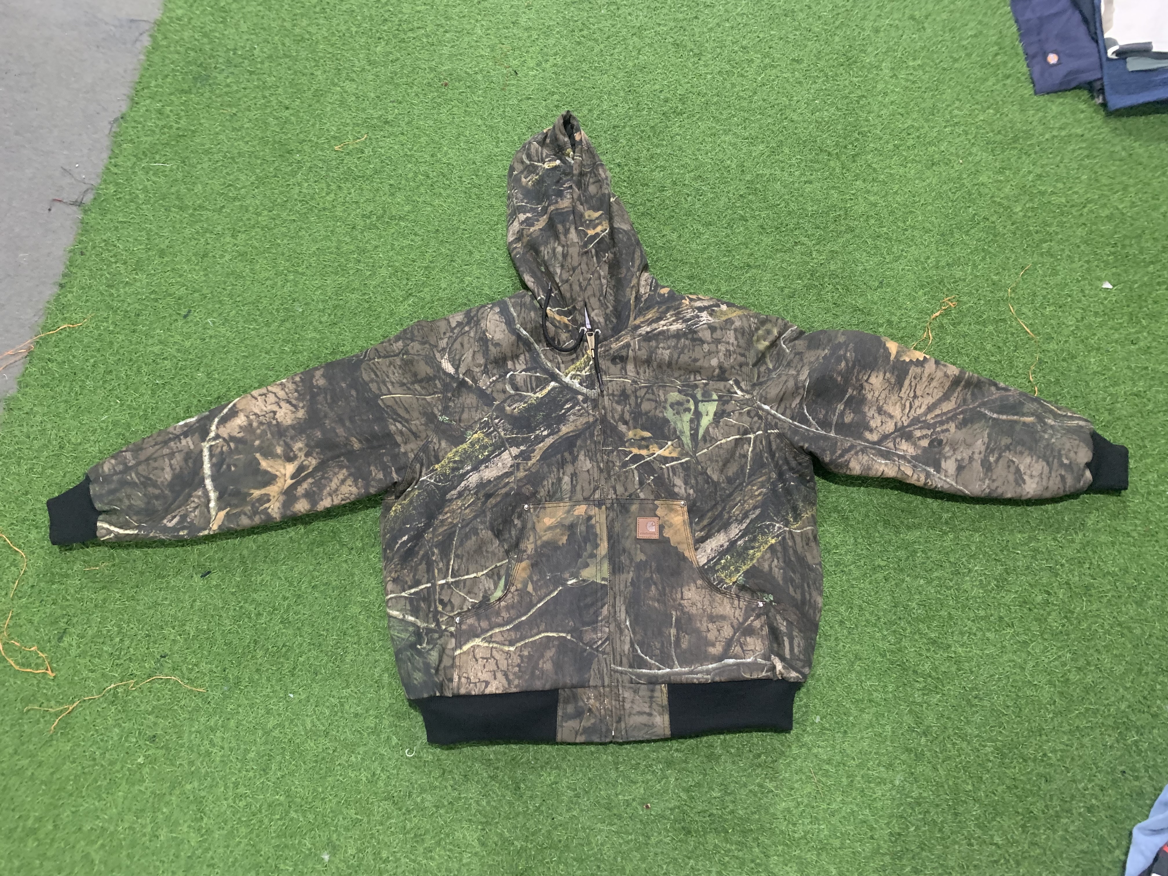 Carhartt rework style camo hoodie jacket