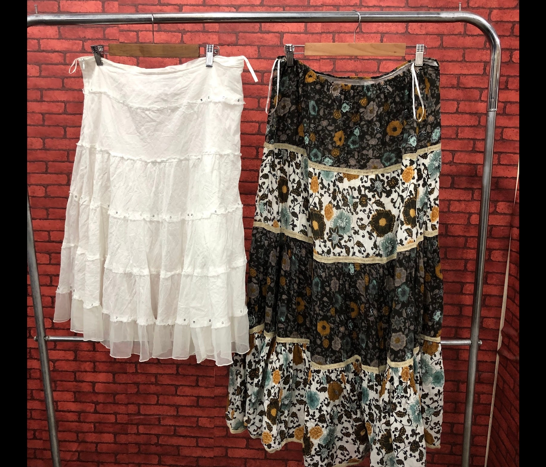 Y2K Black And White Maxi Skirts 10Pcs