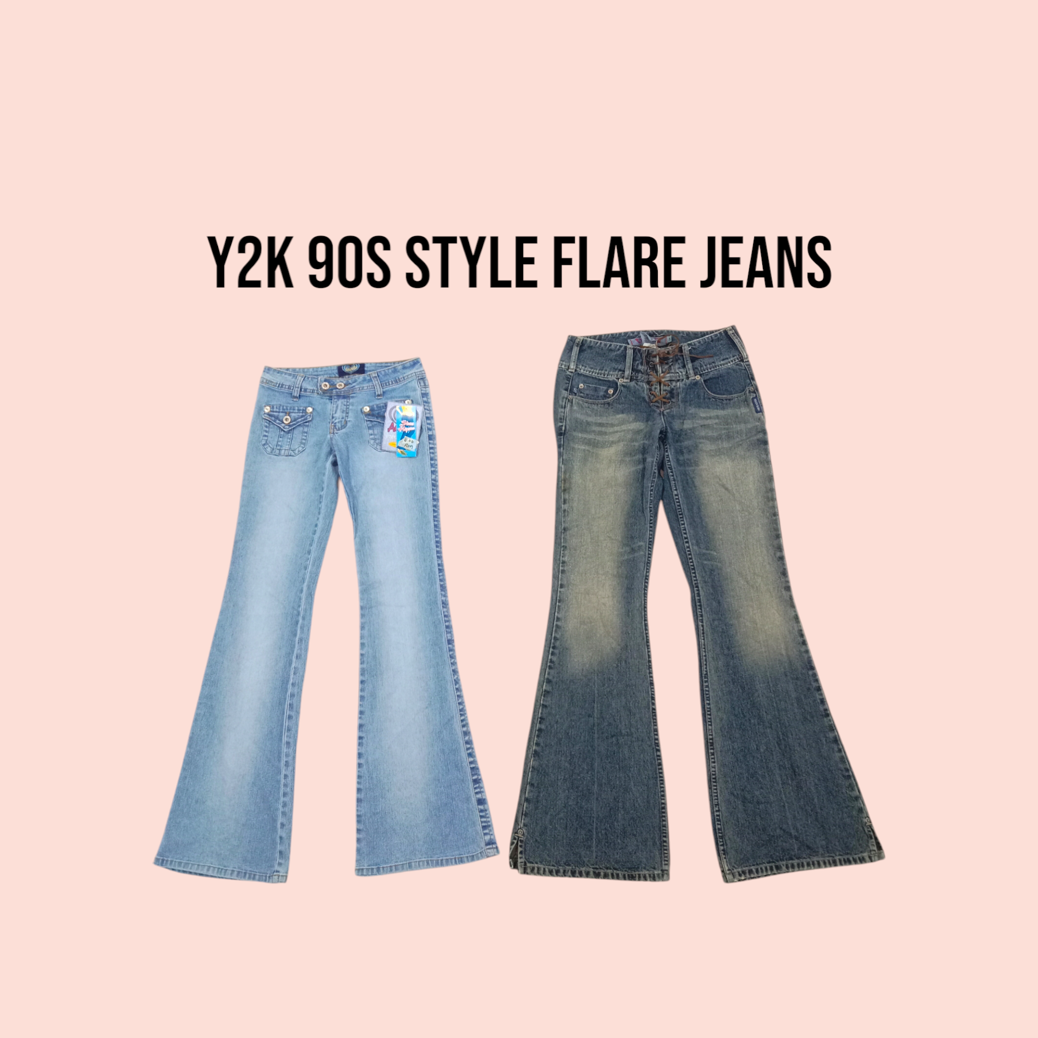 Y2k 90s Style Flare Jeans