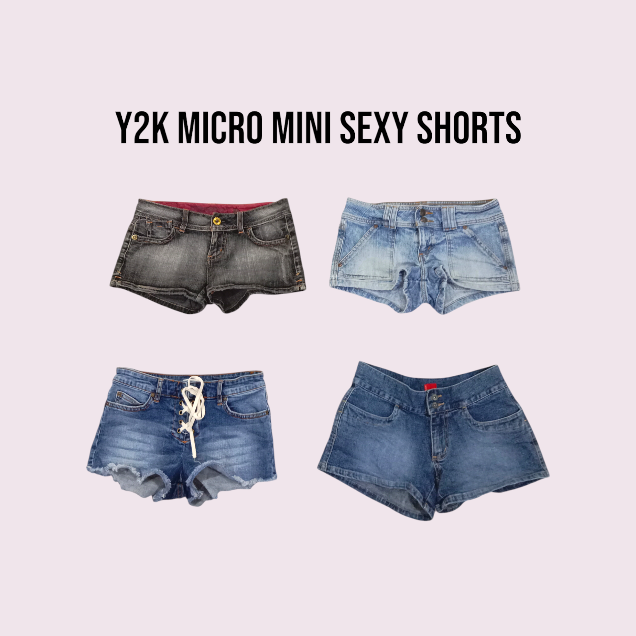 Y2k Micro Mini Denim Shorts