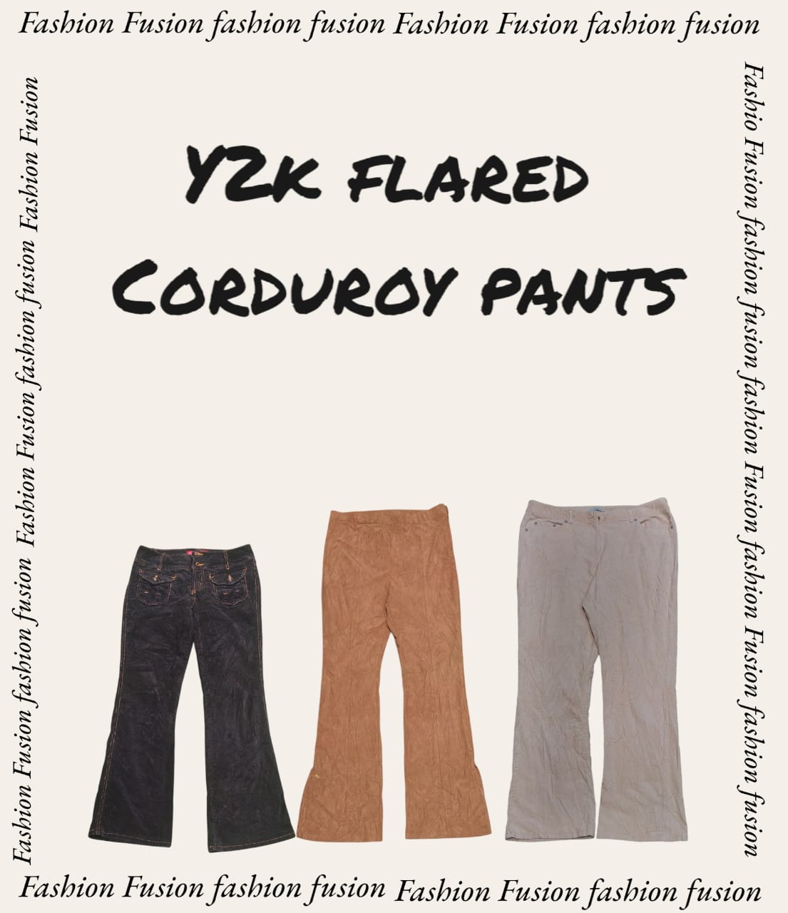 Flared cordoury pants (FF-449)