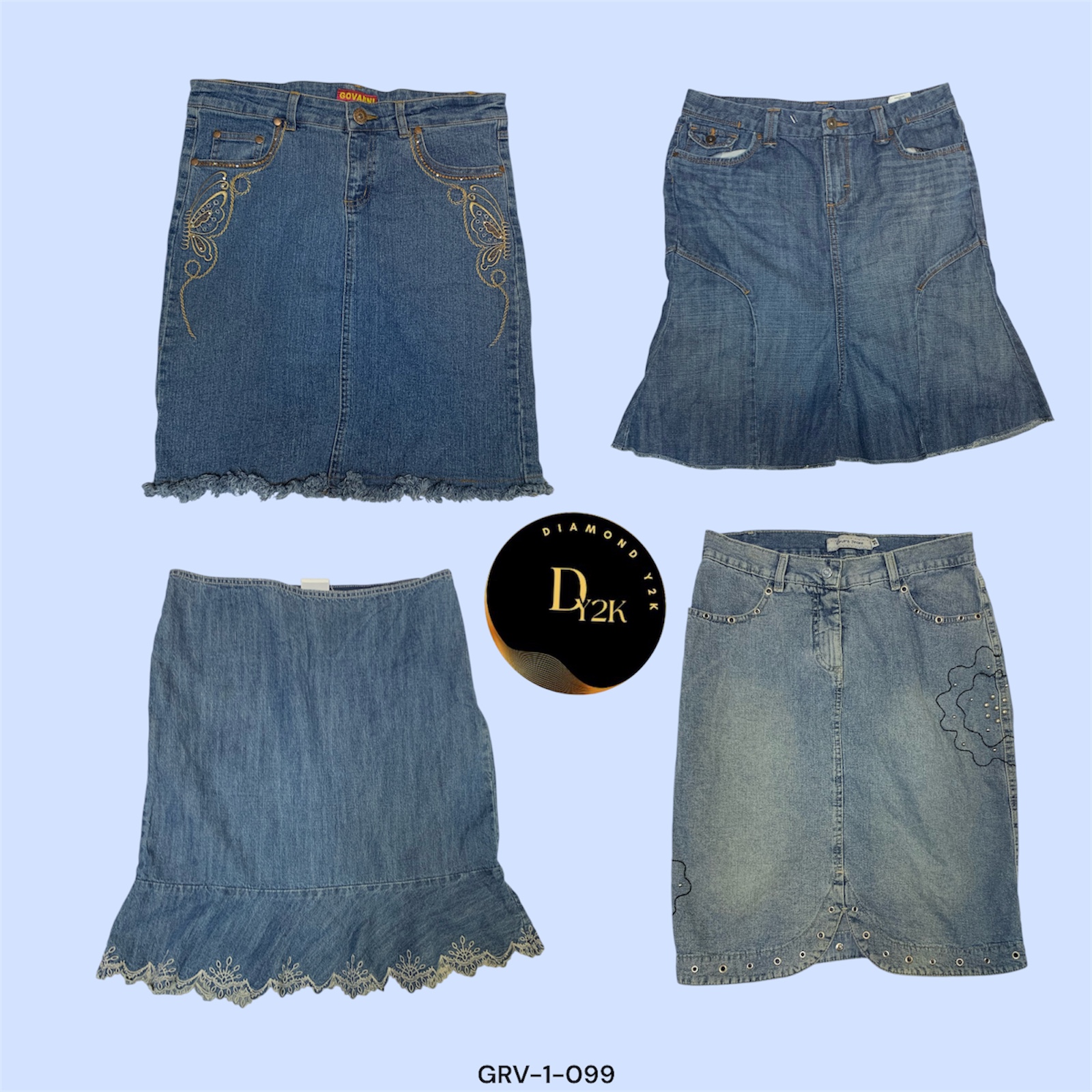 Y2K Trendy Denim Mini – Bold and Beautiful (GRV-1-099)