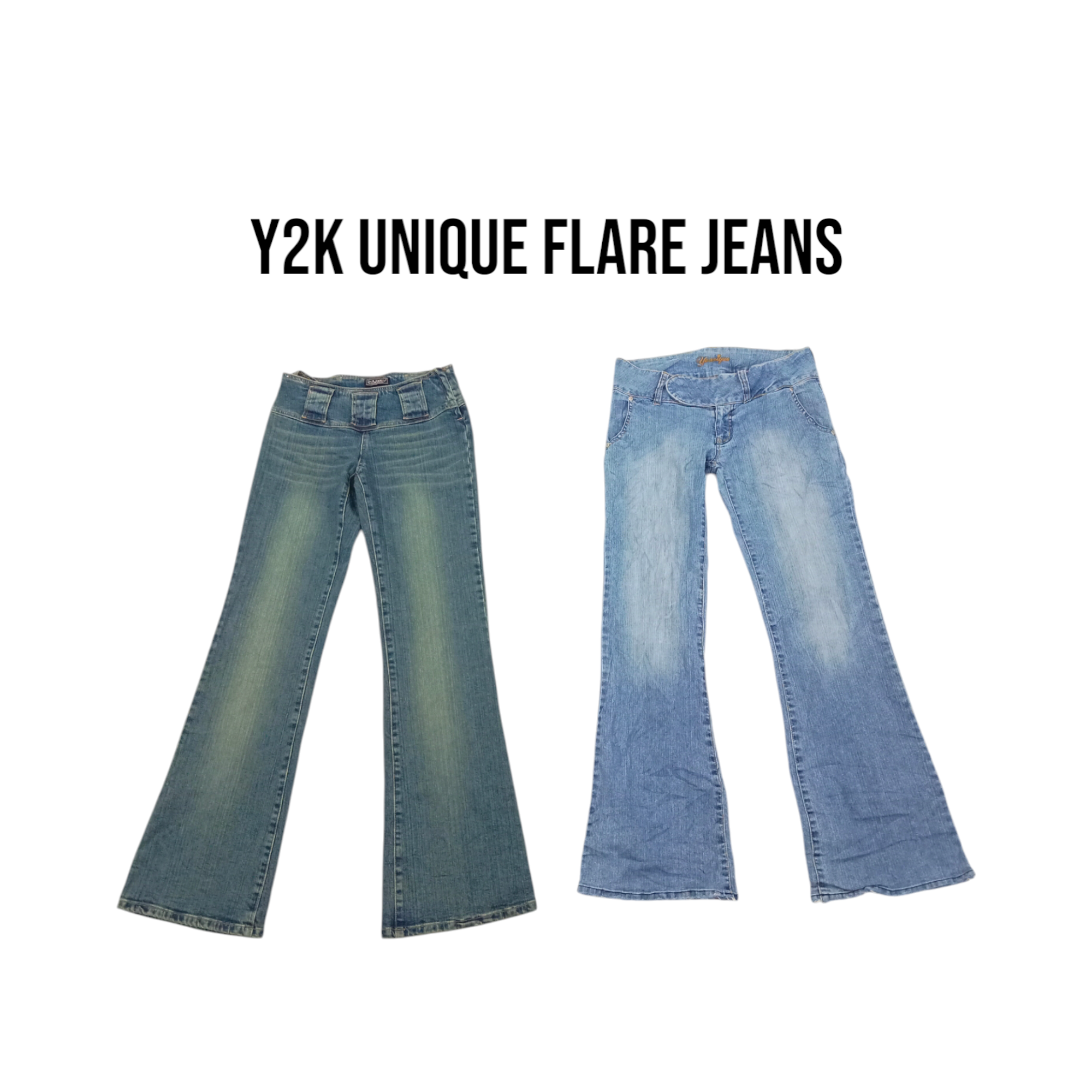 Y2k Uniqe Flare Jeans