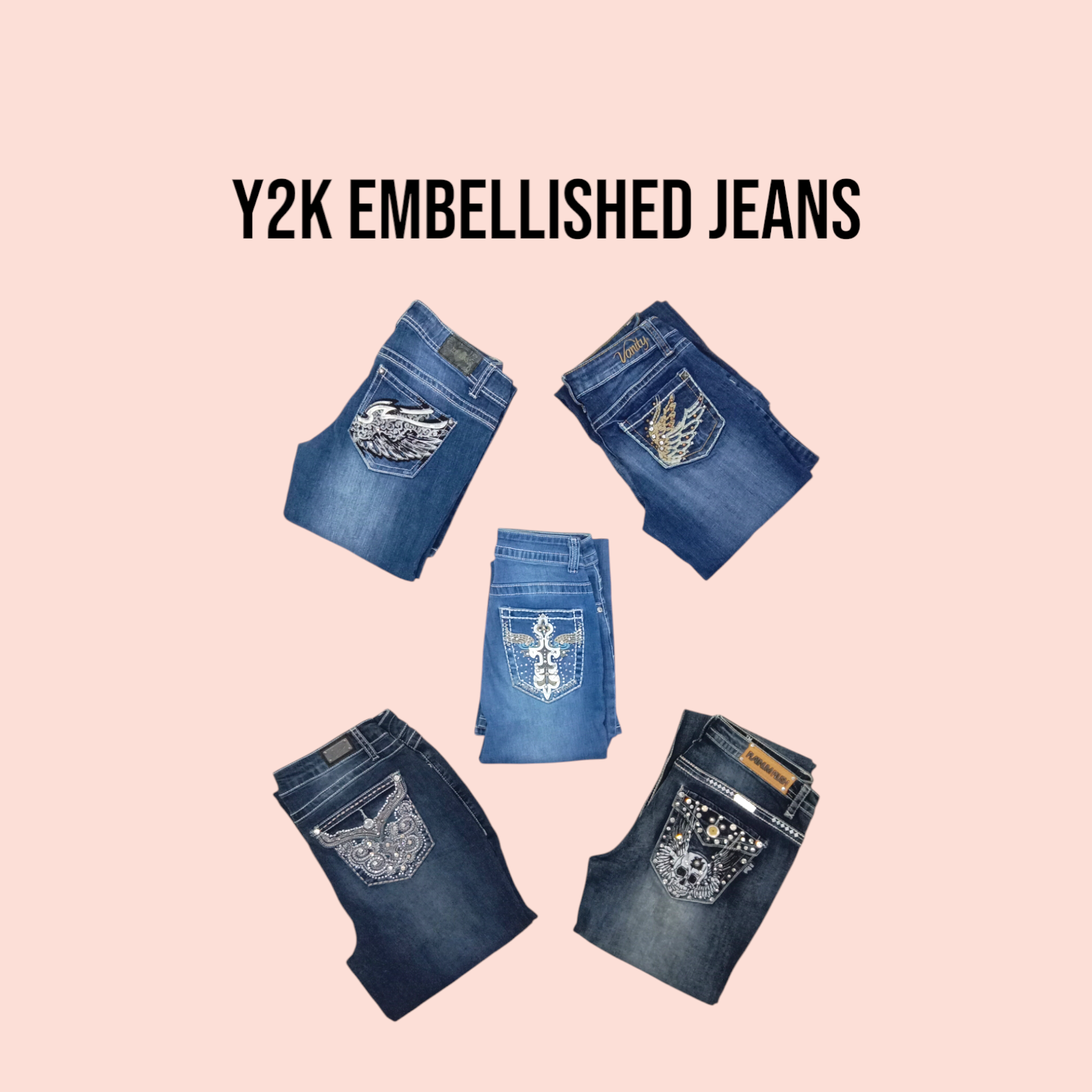 Y2k Embellished flare Jeans