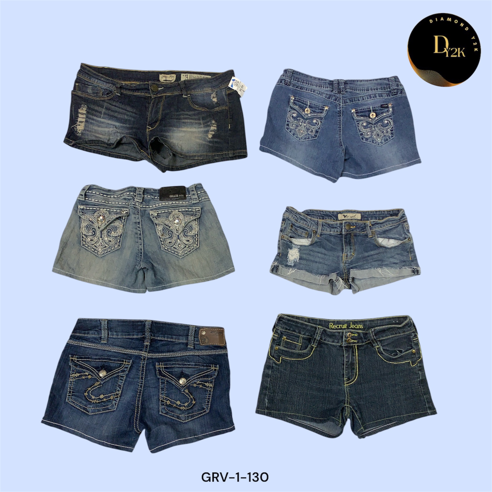 Retro Y2K Denim Mini Skirt - wet seal & more (GRV-1-130)