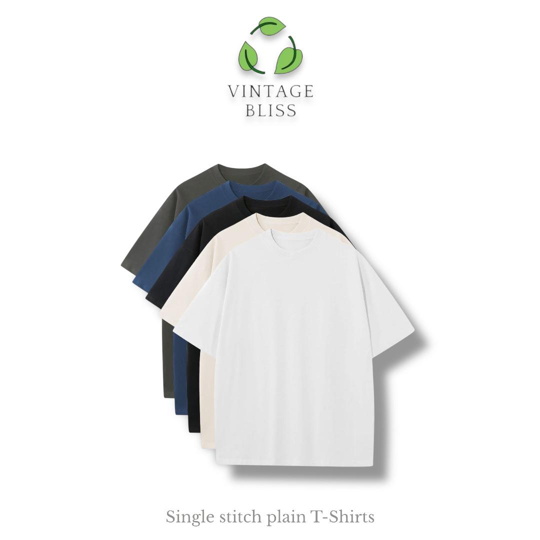 Single-Stitch Plain T-Shirts