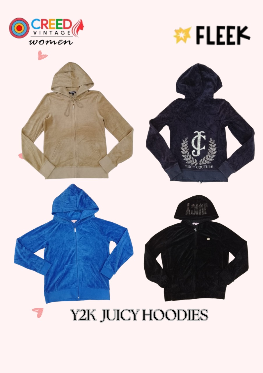 CR3332 Y2K Juicy Couture Hoodies - 15 Pcs