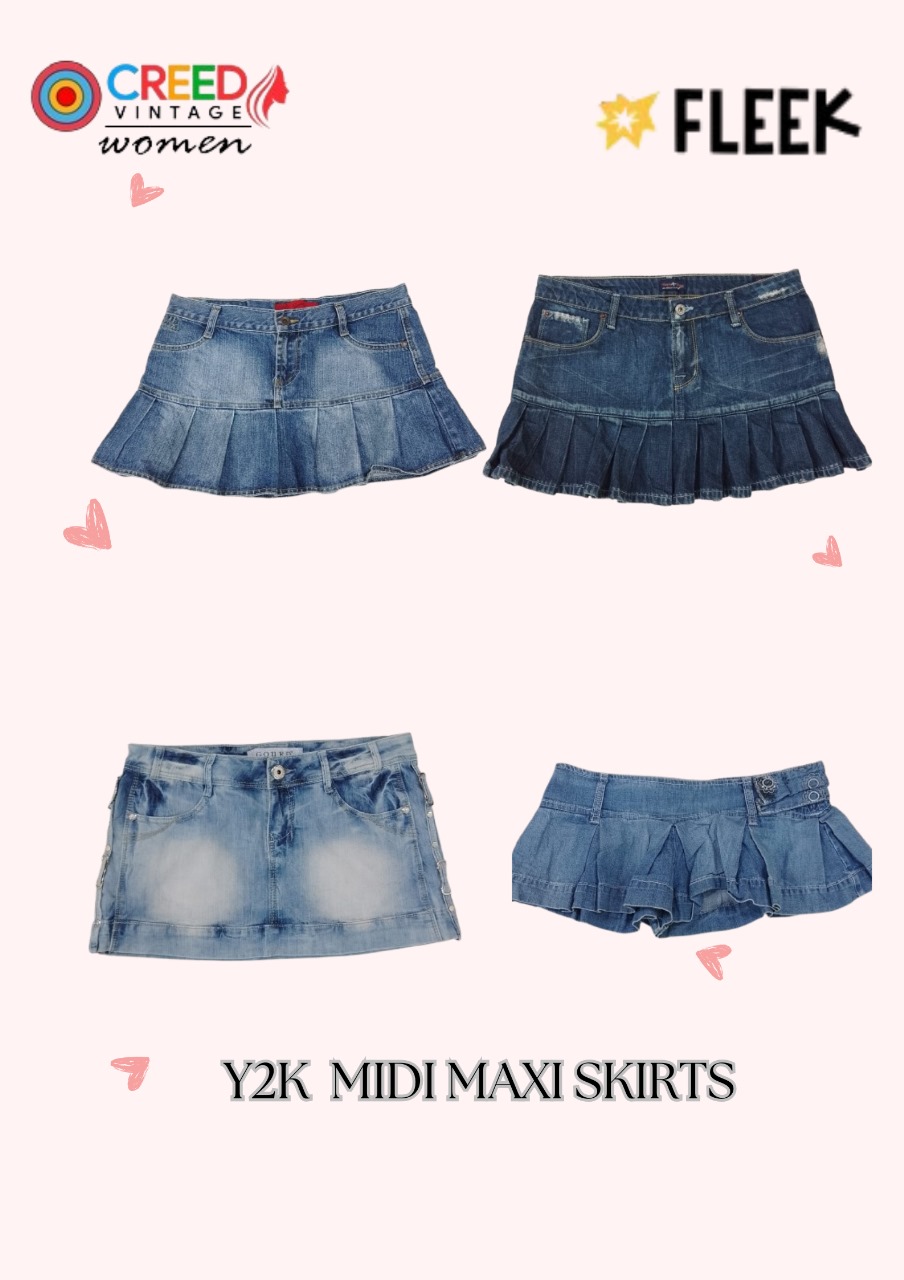 CR3337 Y2K Mix Denim Skirts - 10 Pcs