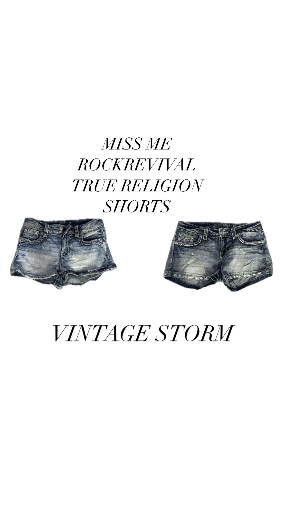 Miss Me Rock Revival True Religion Shorts