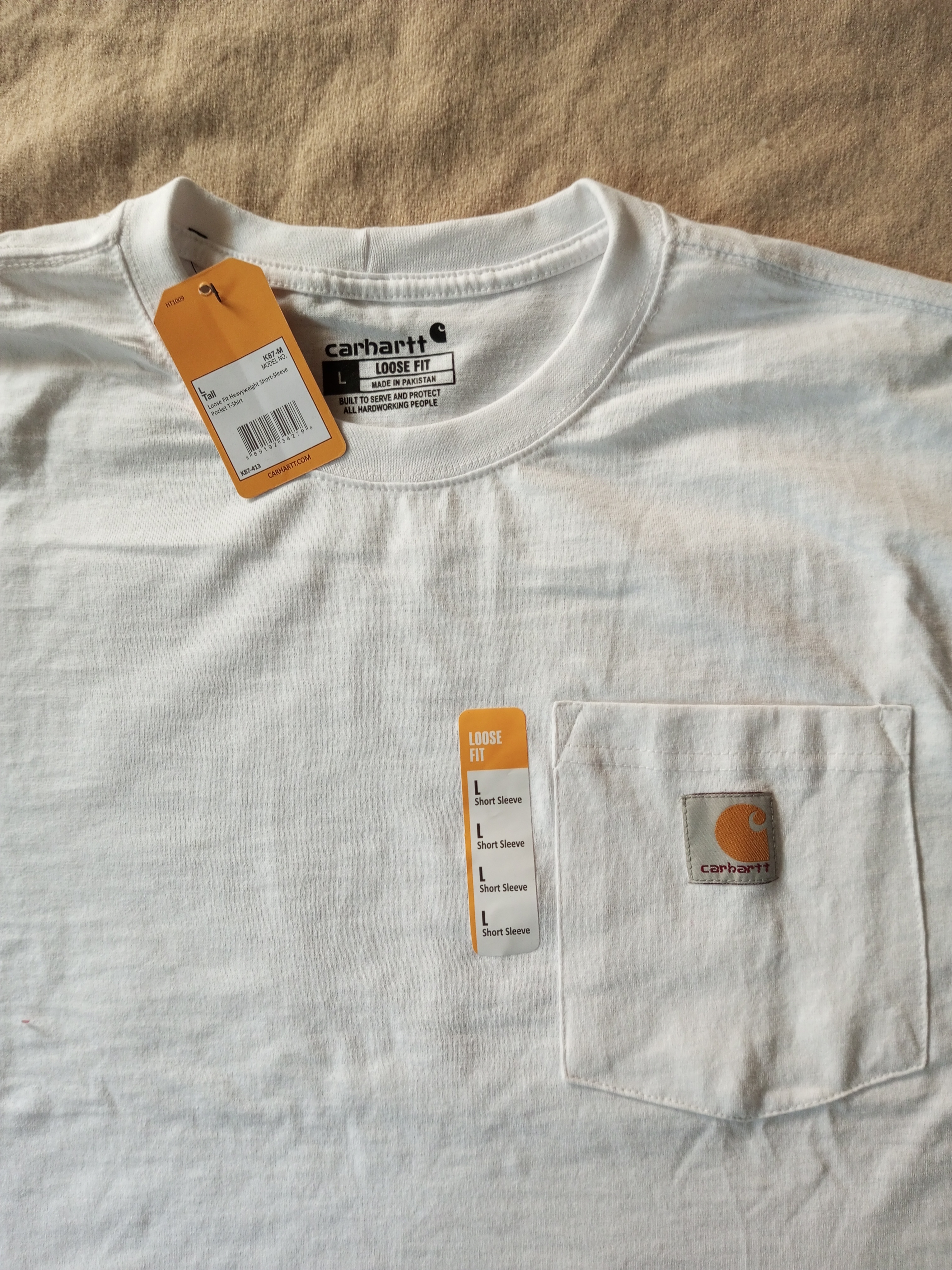 Carhartt White Rework Style T-shirts 10 pcs