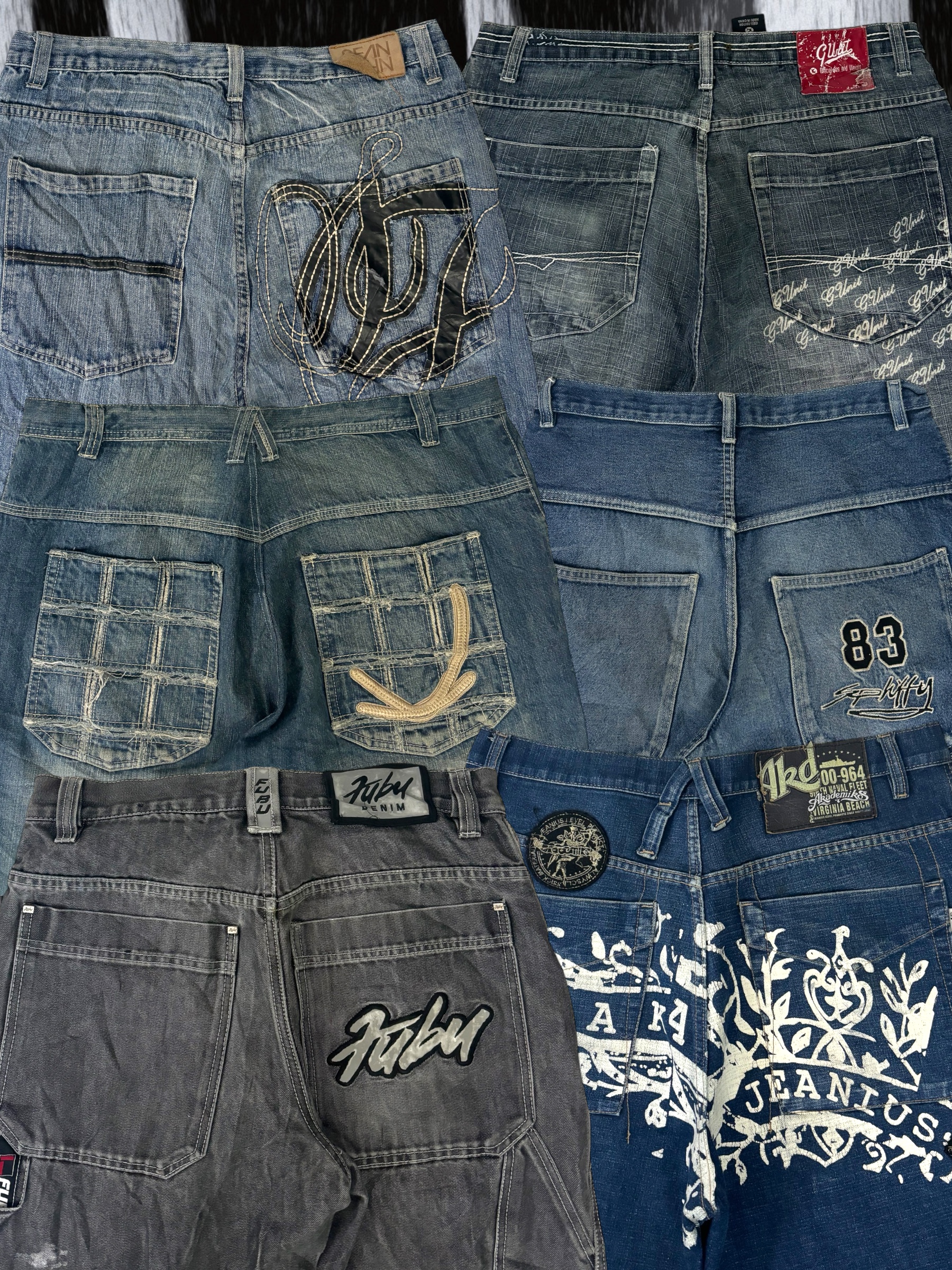 Y2K Sac Baggy Hip Hop Jeans Baggy 20 Pcs (C22)