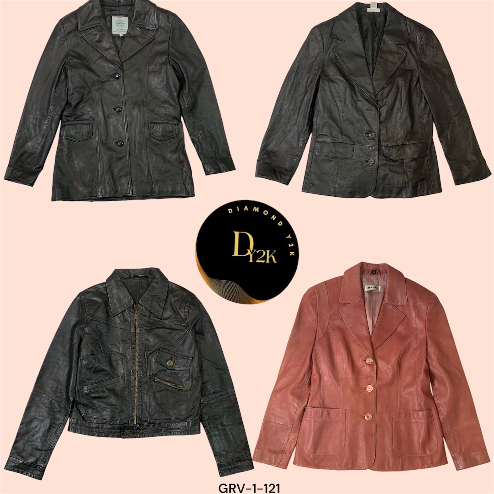 Y2K Leather Jacket XOXO Collection & More – Vintage Vibes (GRV-1-121)