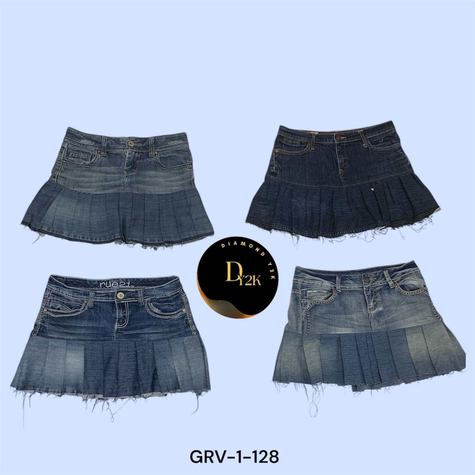 Y2K Denim Mini-Röcke - Retro Chic Vibes (GRV-1-128)