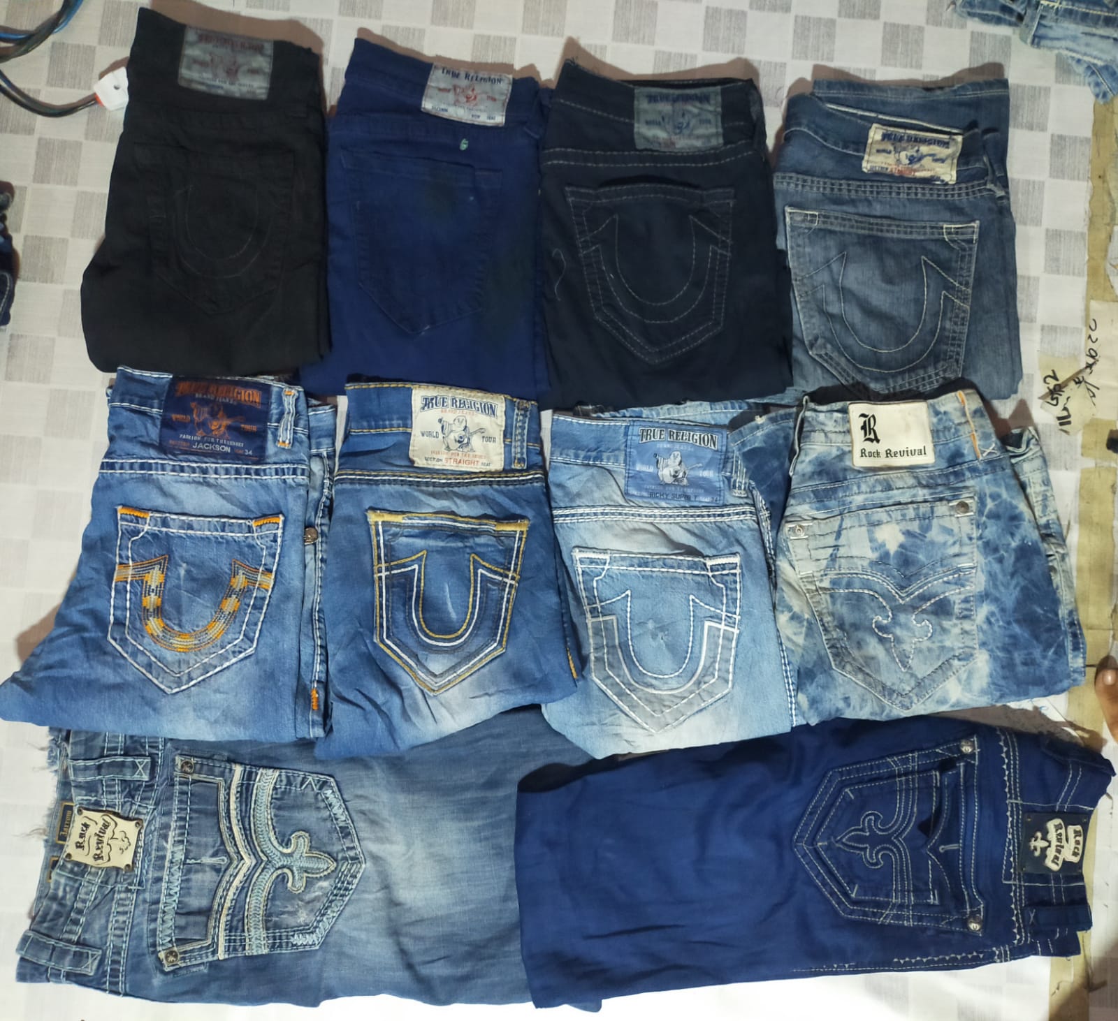 ID 273 TRUE RELIGION ROCK REVIVAL TOTAL 10  PIECES