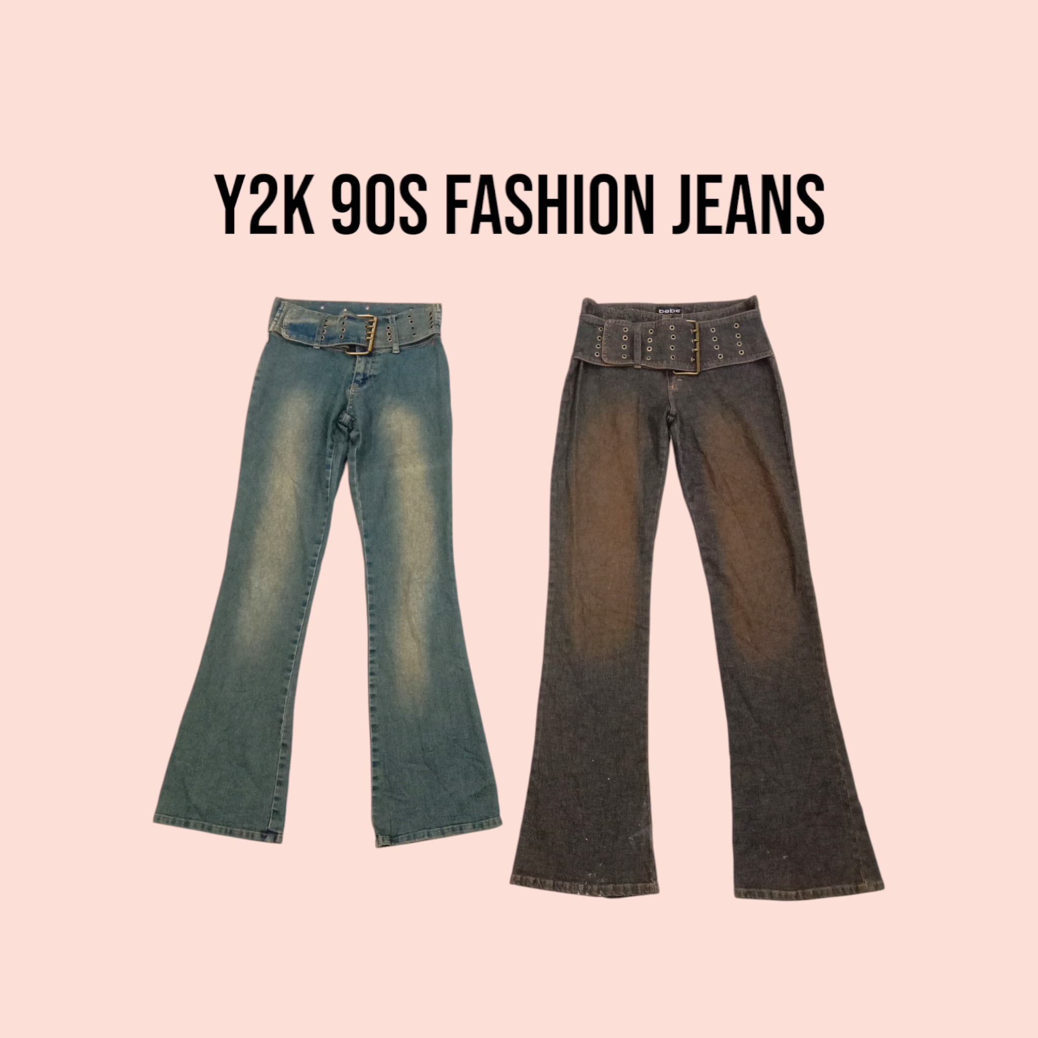 Y2k 90s Fashion flare jeans