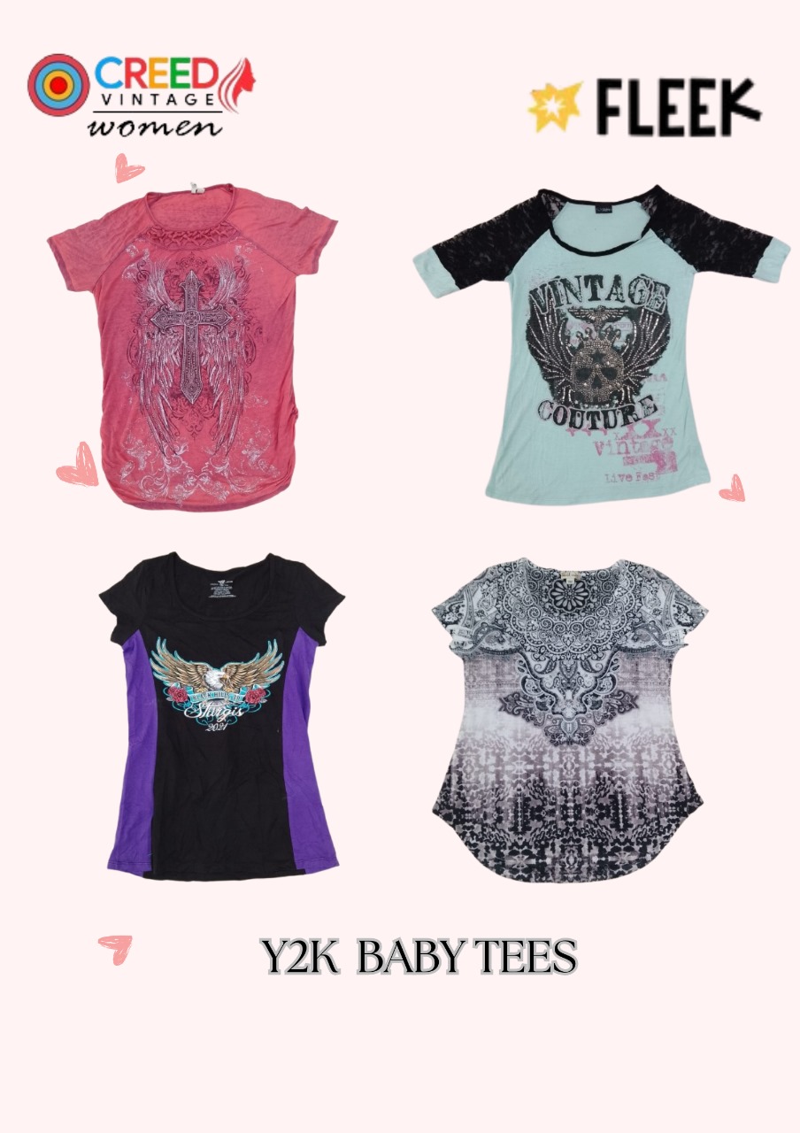 CR3342 T-shirts Y2K pour bébés - 20 pcs