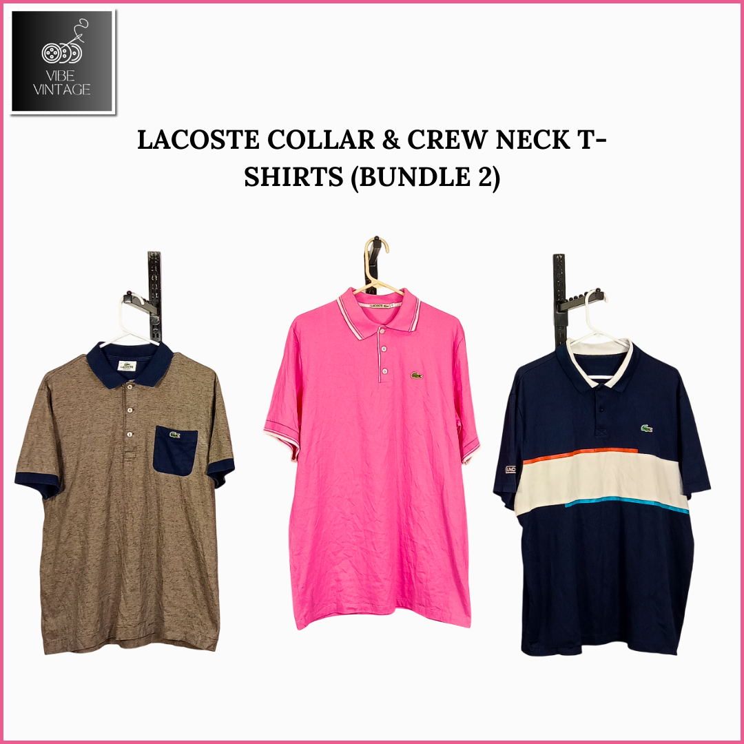 LACOSTE COLLAR & CREW NECK T-SHIRTS (BUNDLE 2) - 34  PCS