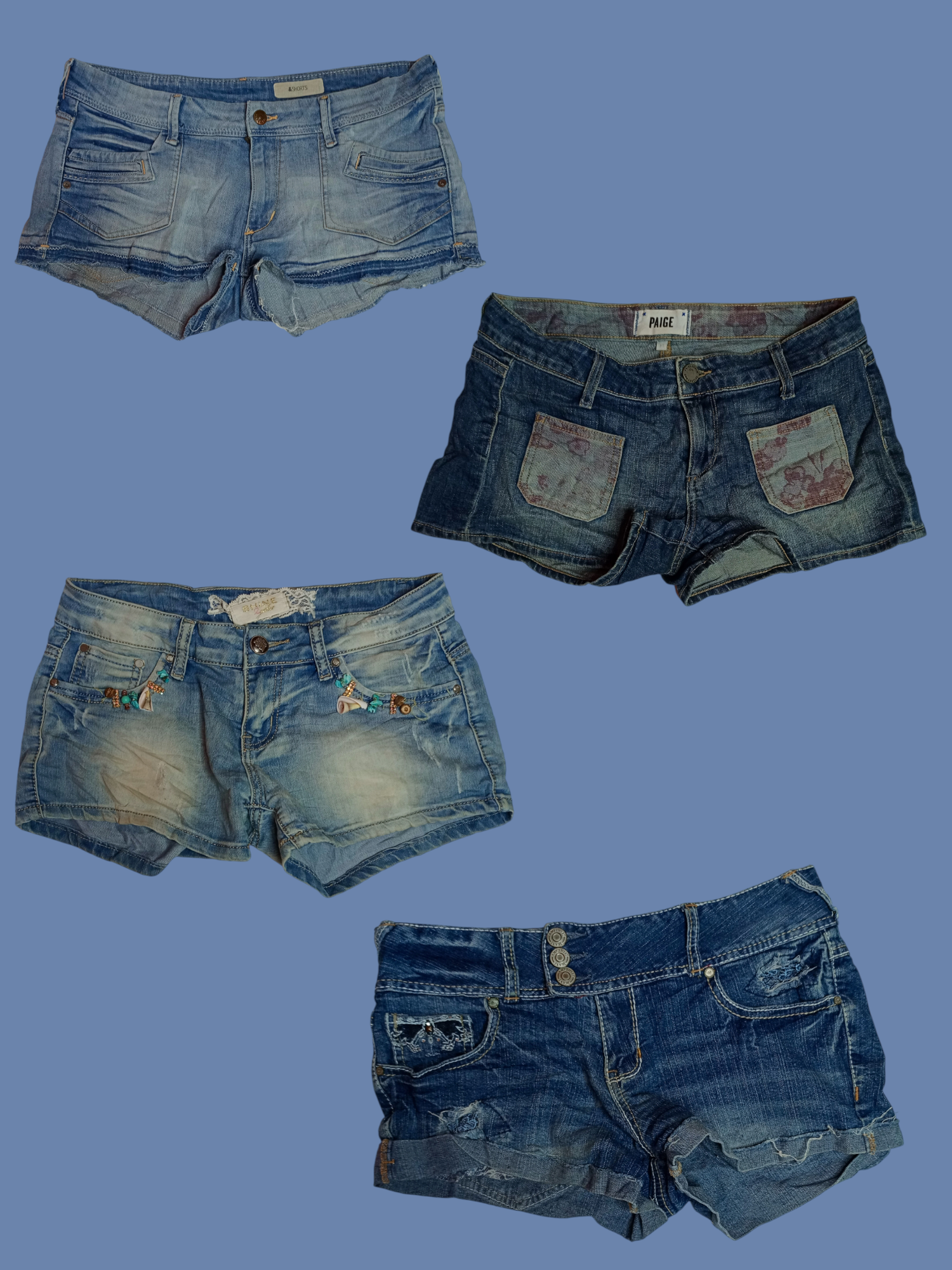 Y2k Denim Retro shorts (TS-224)