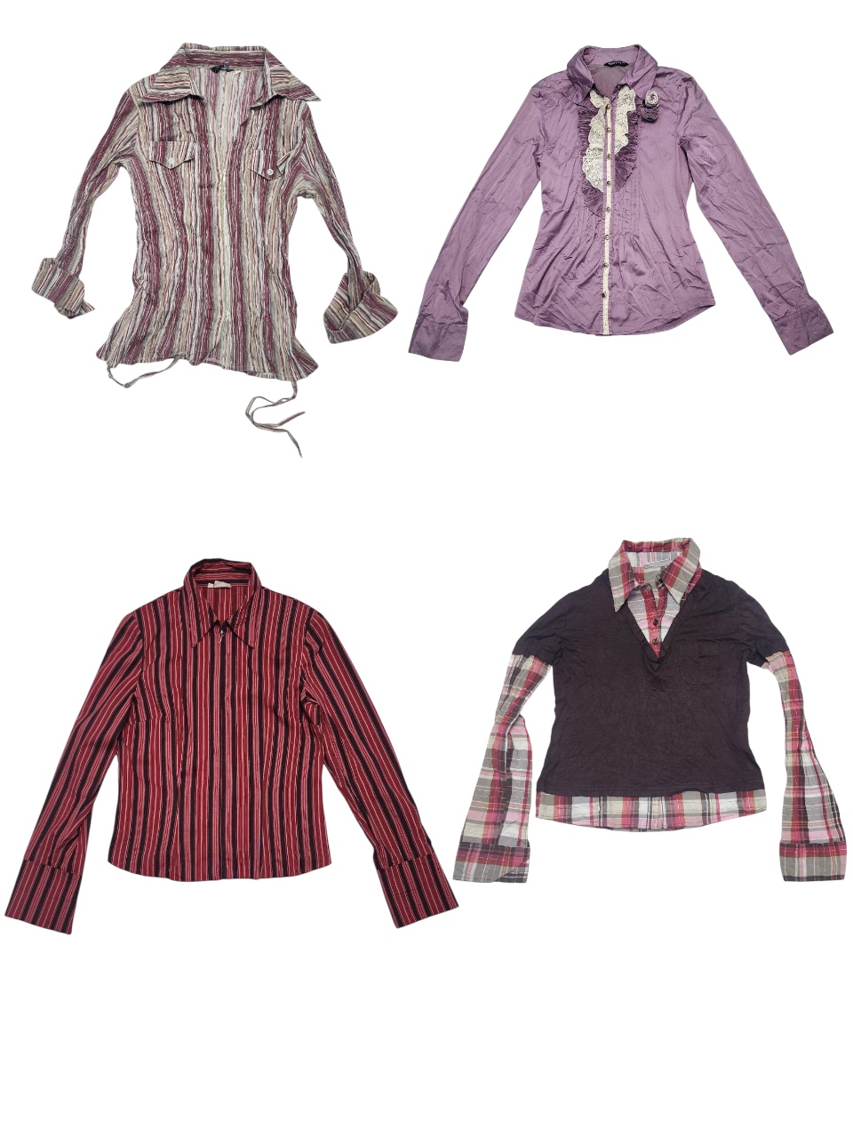 Y2K full sleeves Button down shirts S-865