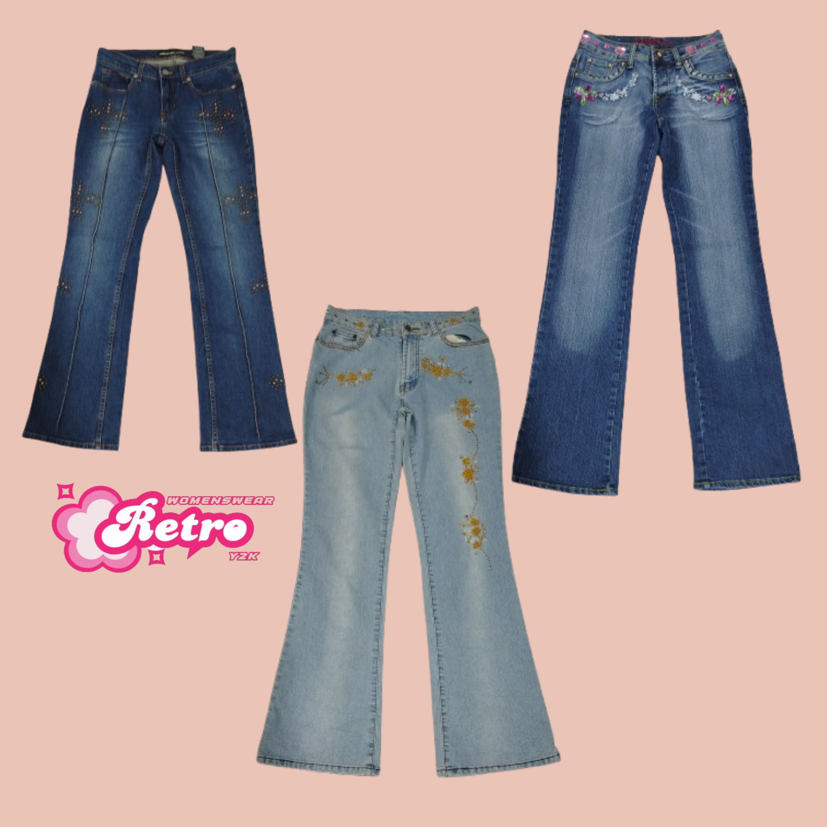 Y2K Paris Hilton Era Flared Jeans (Jan-51)