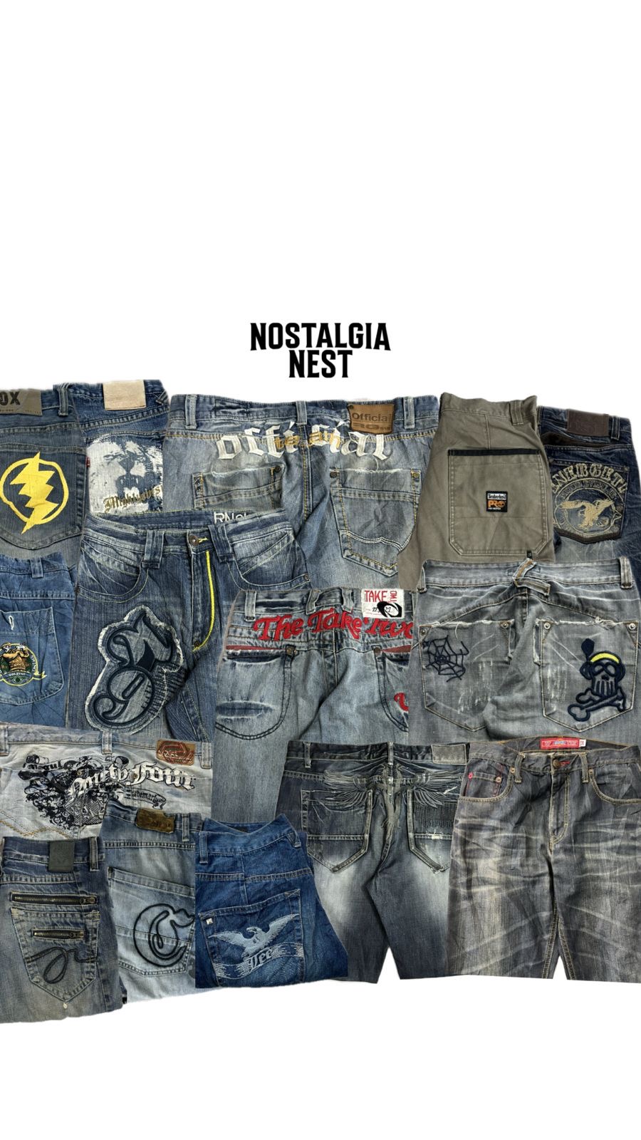 Branded Embroidered/ Bootcut/ Baggy/ Mix Jean Bundle