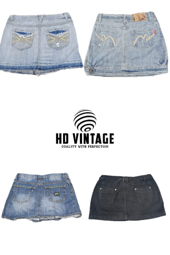 Jupes Micro Mini en Denim HD634 - 14 pièces