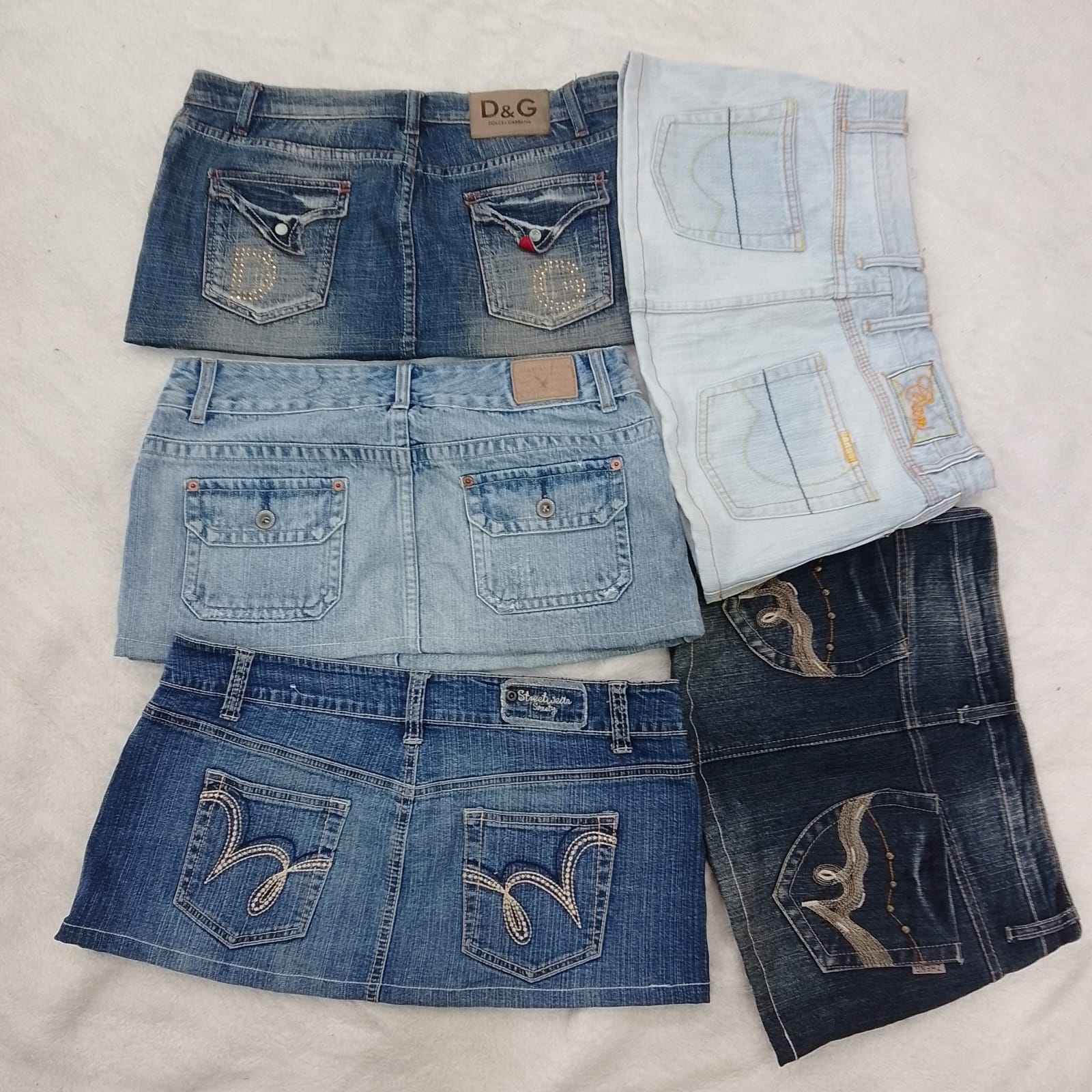 CR3370 Rework Y2K Mini Denim Skirts - 20 Pcs