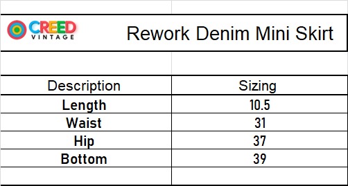 CR3370 Rework Y2K Mini Denim Skirts - 20 Pcs