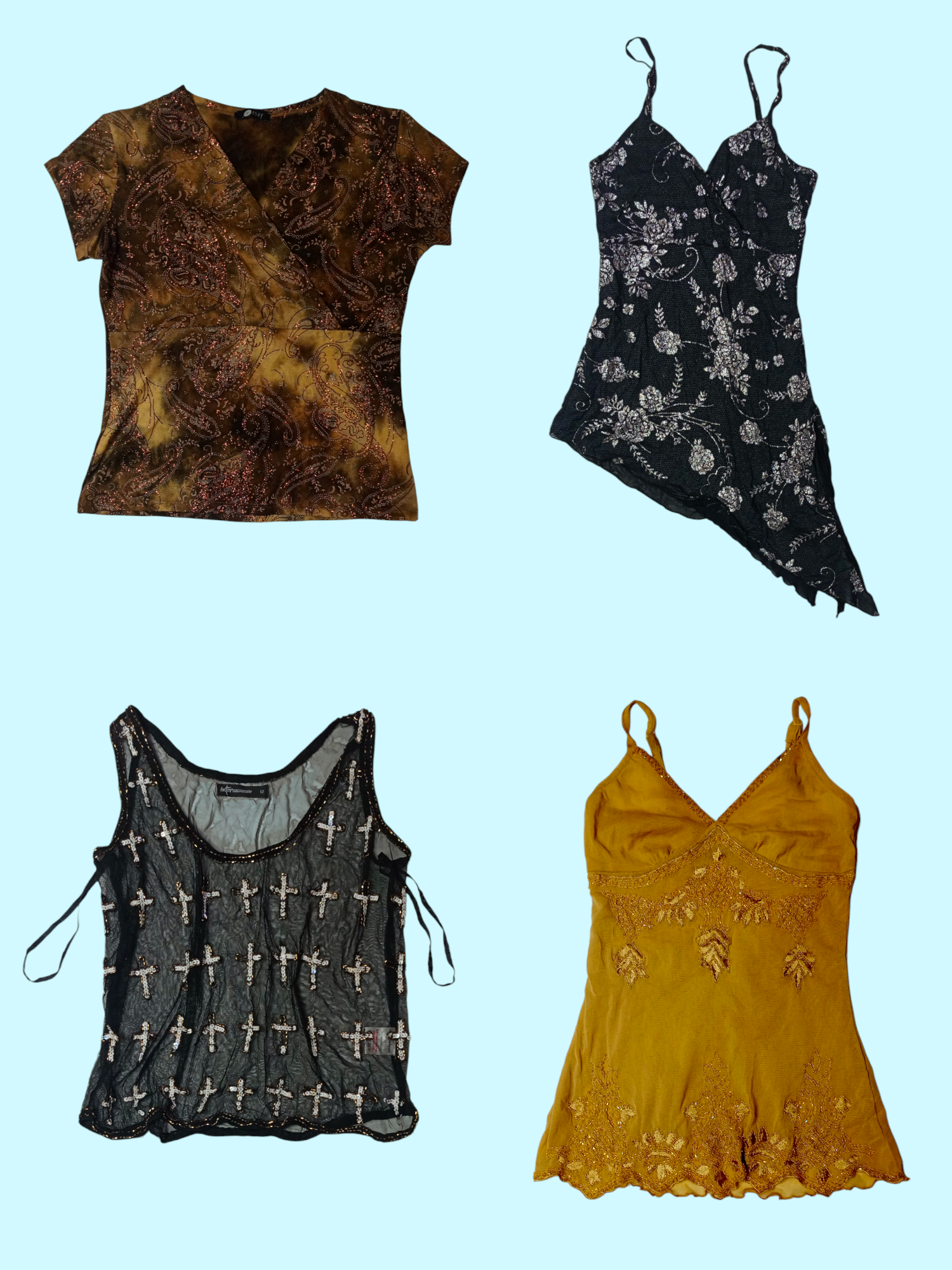 Y2K IT Girl Grunge Cami Tops ( Ts-236)