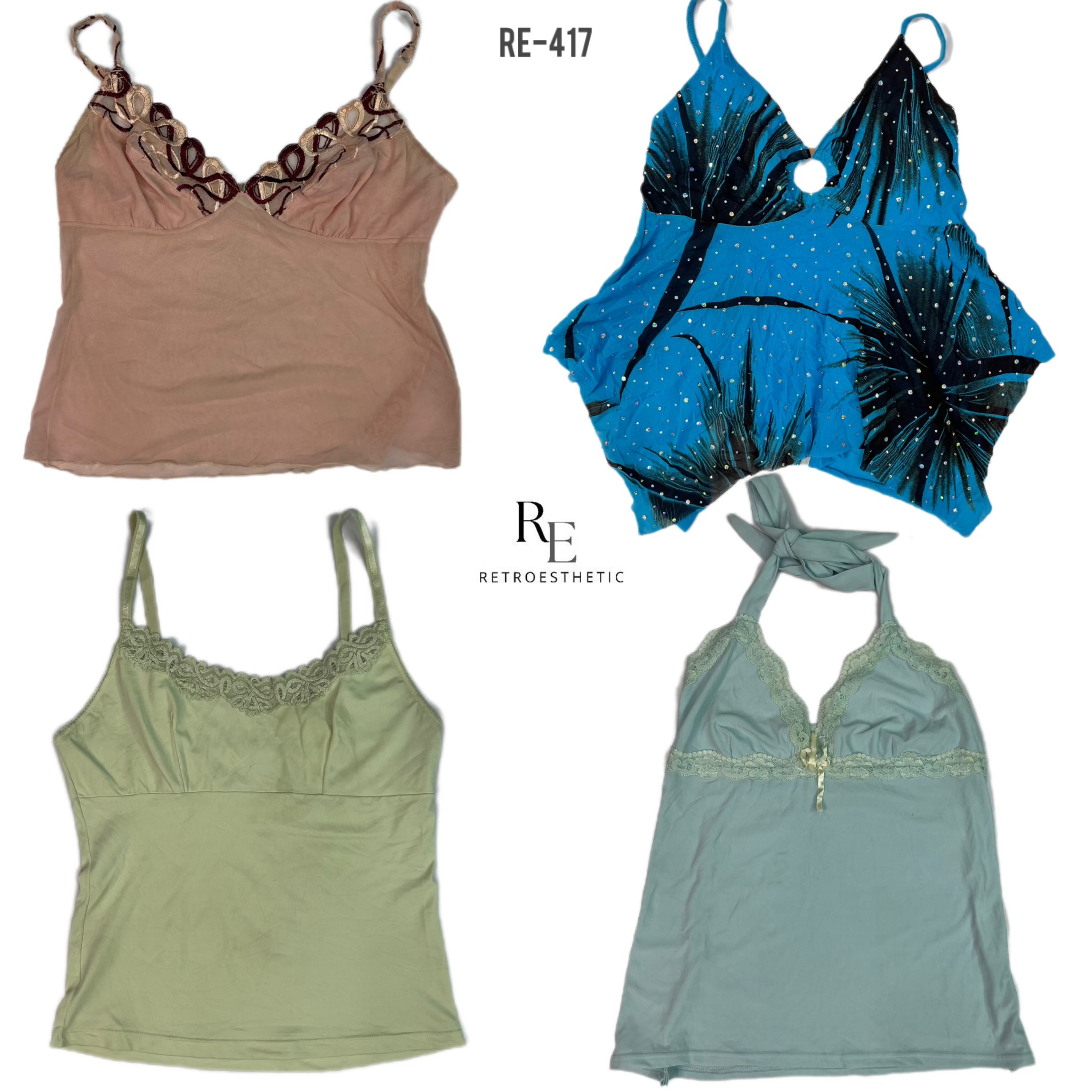 Y2K Cutesy Core Cami Tops (RE-417)