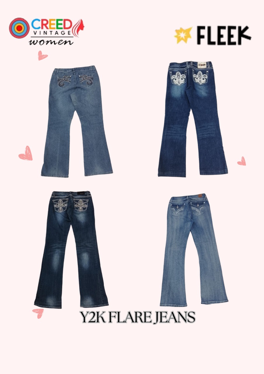 CR3382 Jeans évasés Y2K - 25 pièces