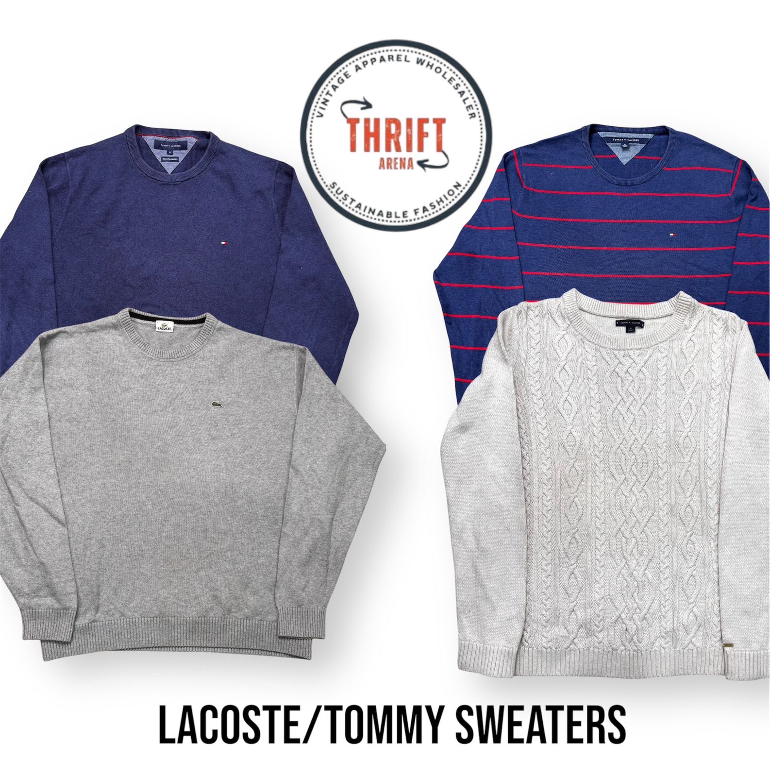 #VV695 Sweaters Lacoste/Tommy 20 pièces