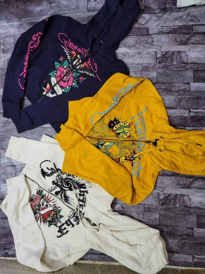 Ed Hardy Women Hoodies Zipper