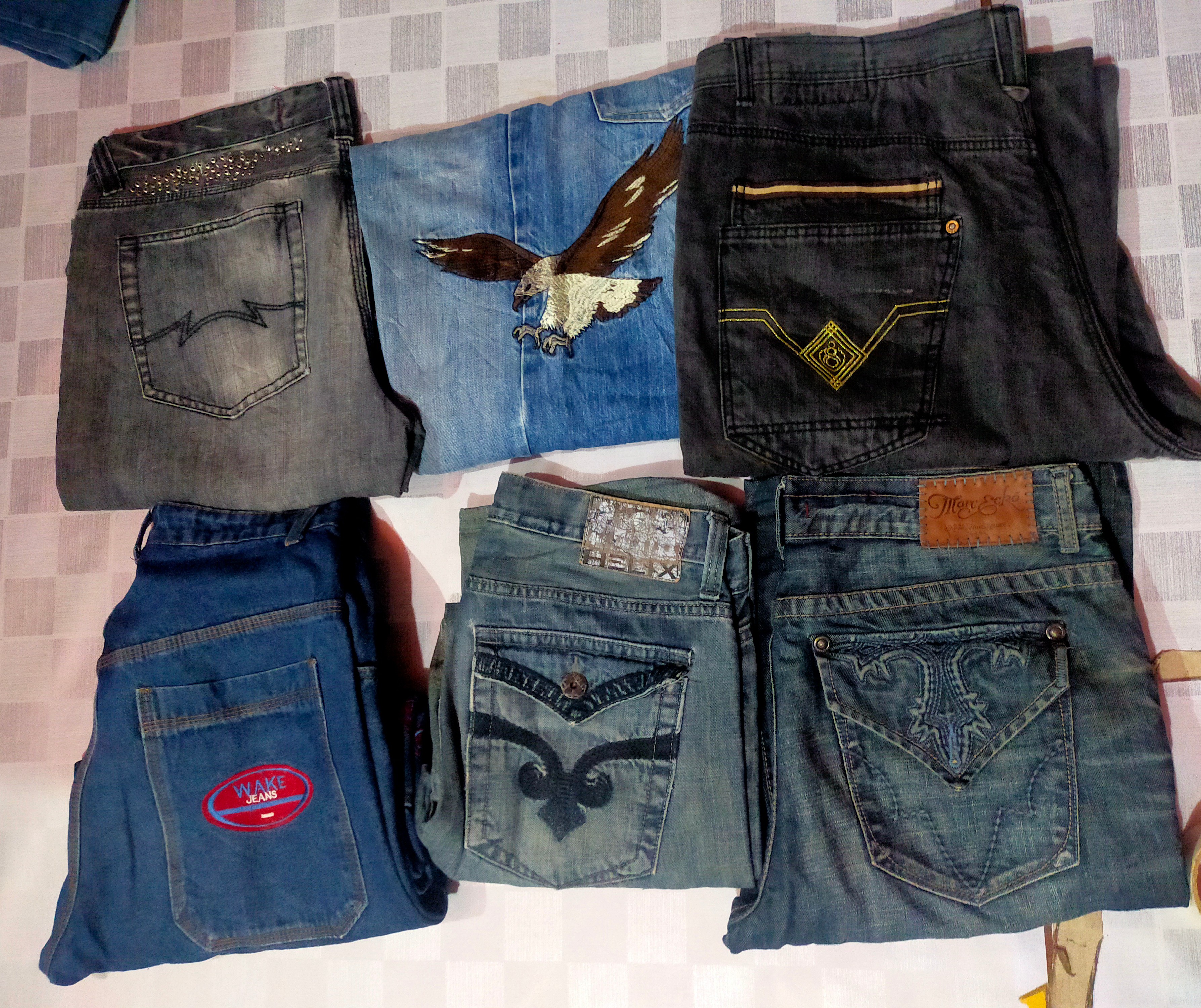 ID 67 U S A POLO BAGGY AND  MIX BRANDS JEANS 13 PIECES