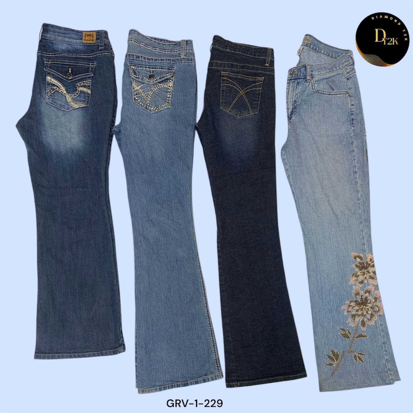 Collezione di jeans a campana Y2K - L.E.I. & Altro (GRV-1-229)