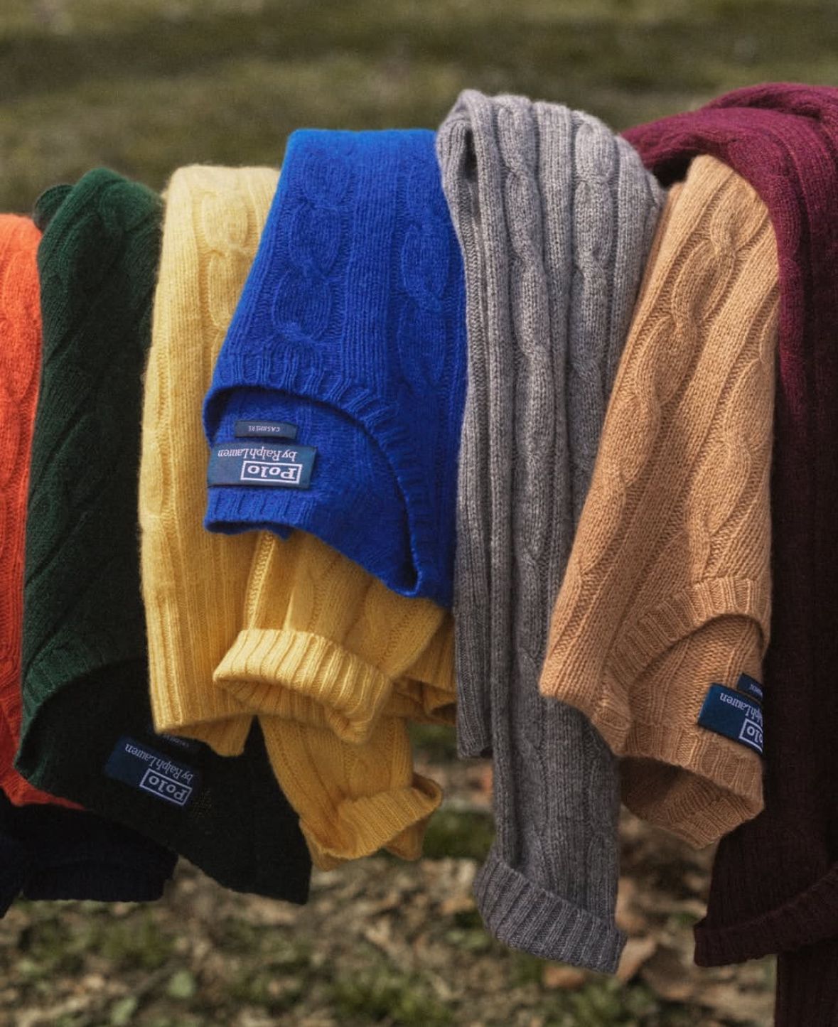 25 pièces de pulls en tricot à torsades Ralph Lauren