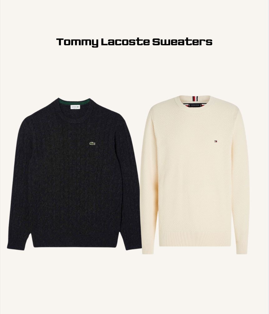 Suéteres mixtos Tommy Lacoste - 25 piezas