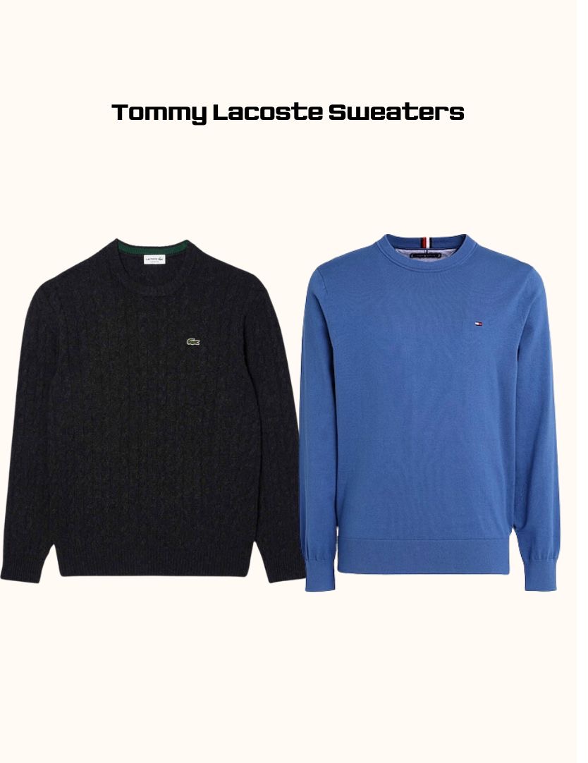 Mezcla de suéteres Tommy lacoste