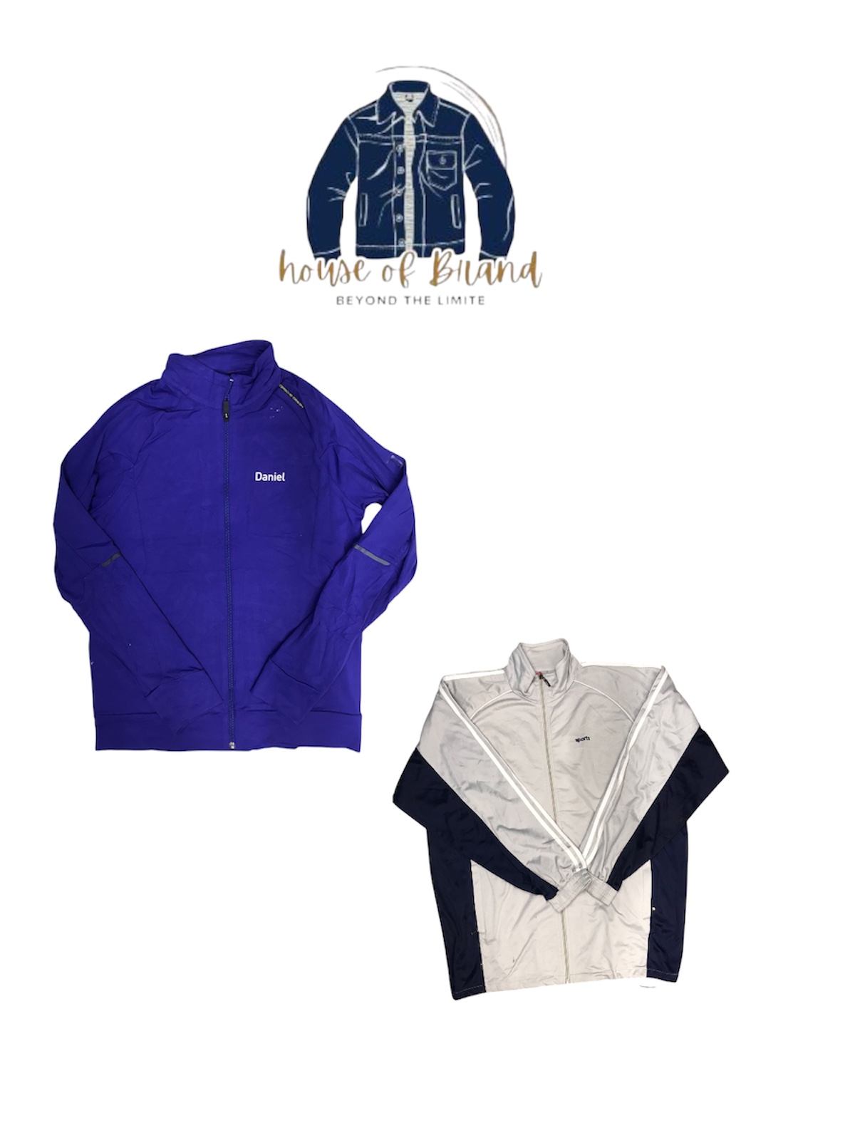 Mixed branded track jackets