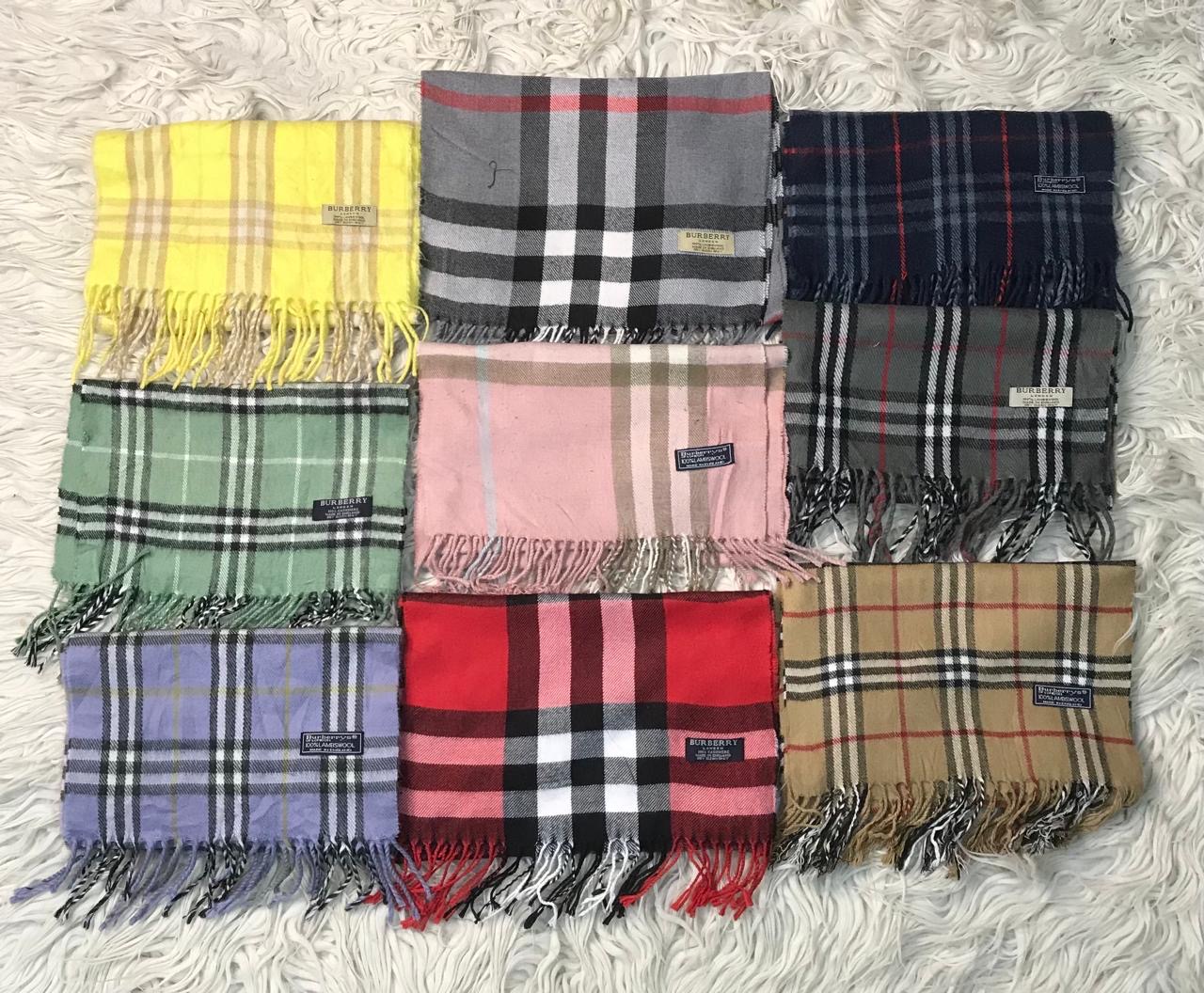 Beautiful colour Burberry scarfs