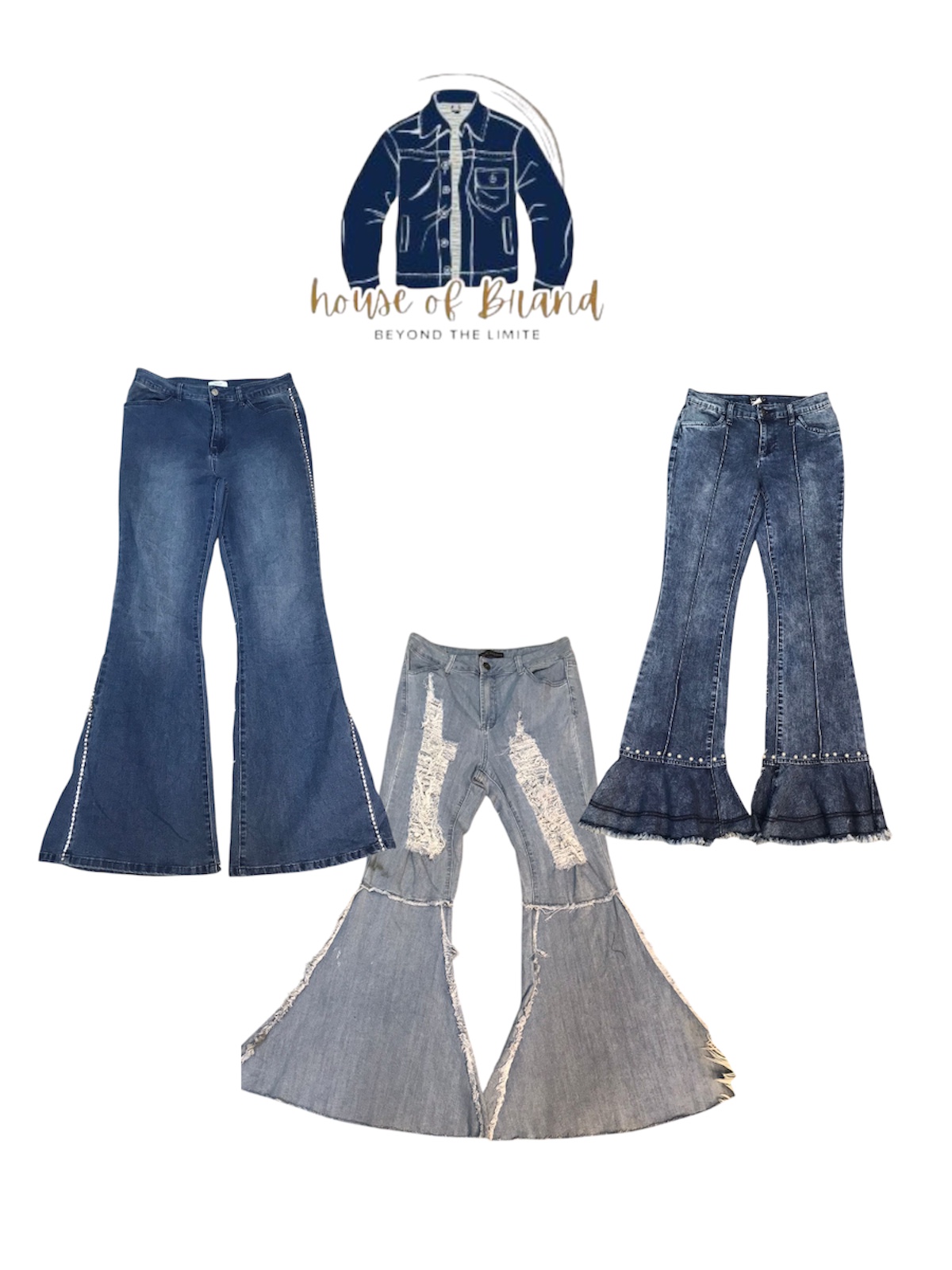 Y2k Beautiful style flare jeans