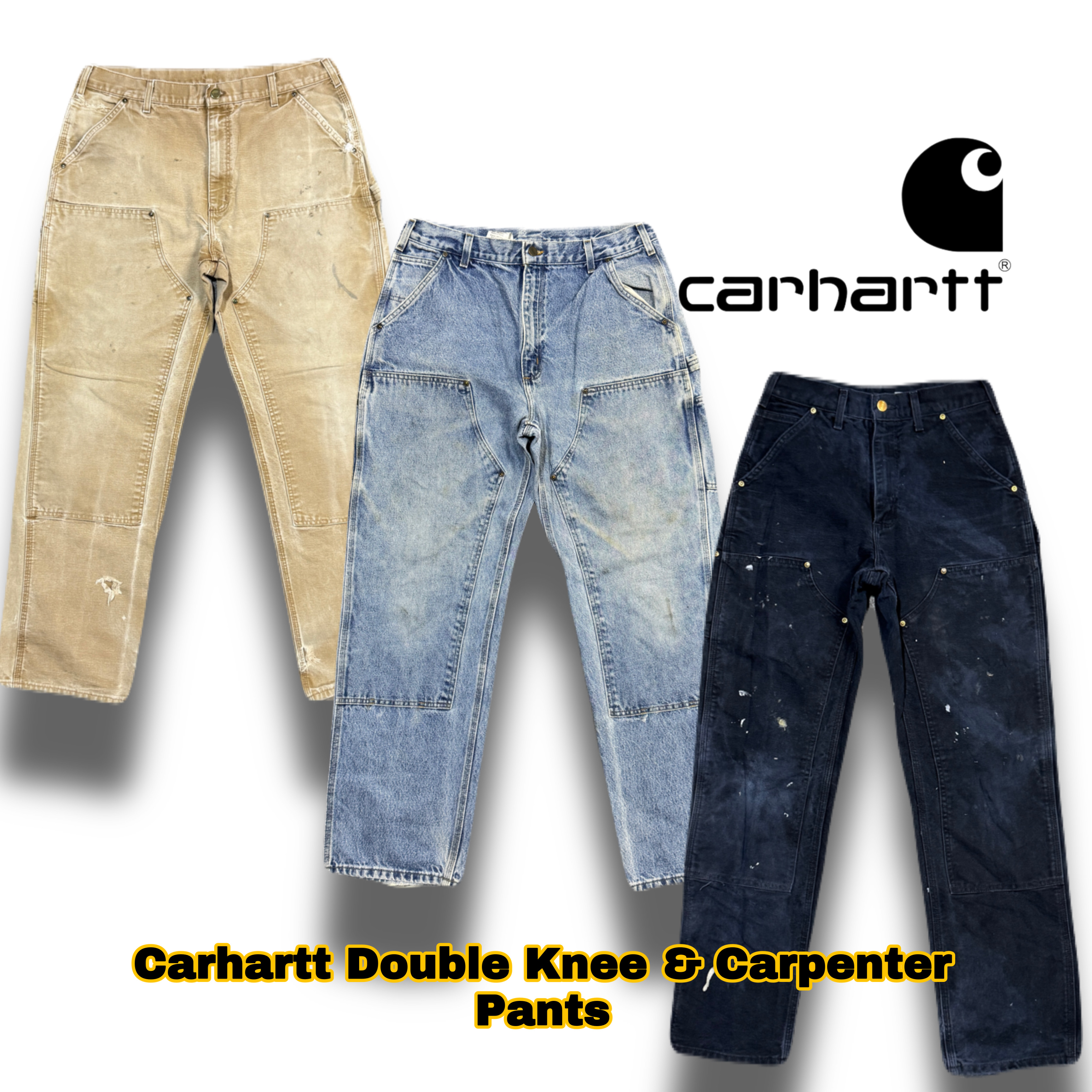 Pantalons à genoux doubles et pantalons de charpentier Carhartt