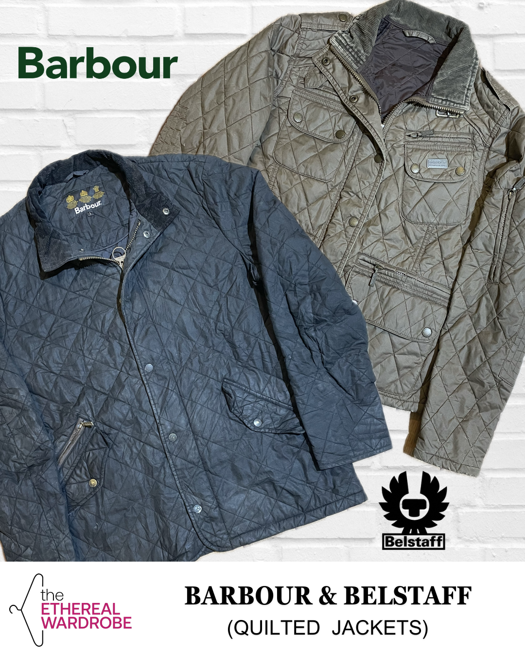 Vestes matelassées Barbour & Belstaff 17 pièces