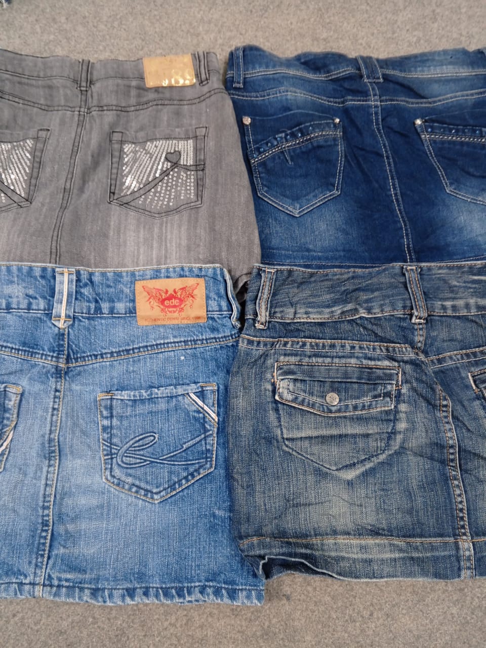 #531 Damen Y2K Denim Mikro-Mini-Röcke -26