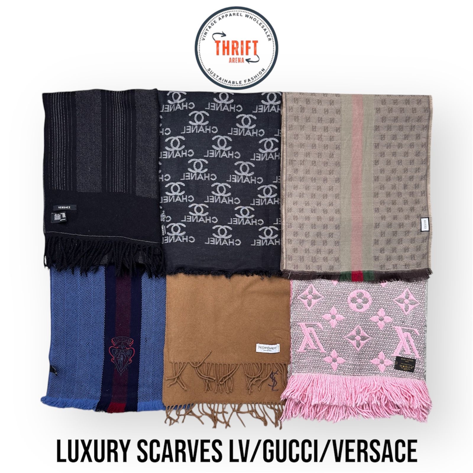 #VV723 Luxury Scarves LV/Gucci/Versace/Fendi 20PCs