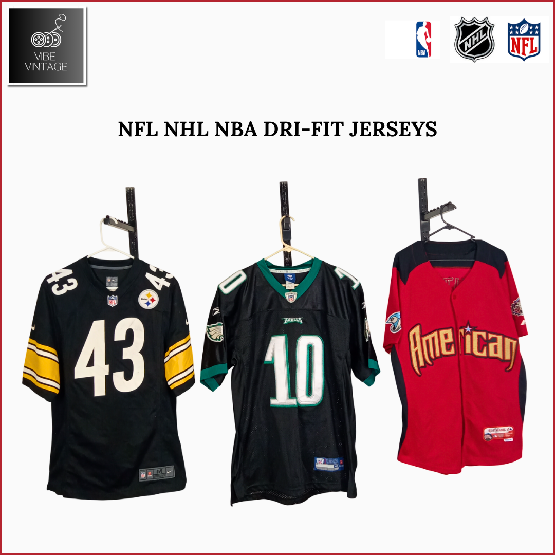 NFL - NHL & NBA DRI-FIT-Trikots - 17 Stück