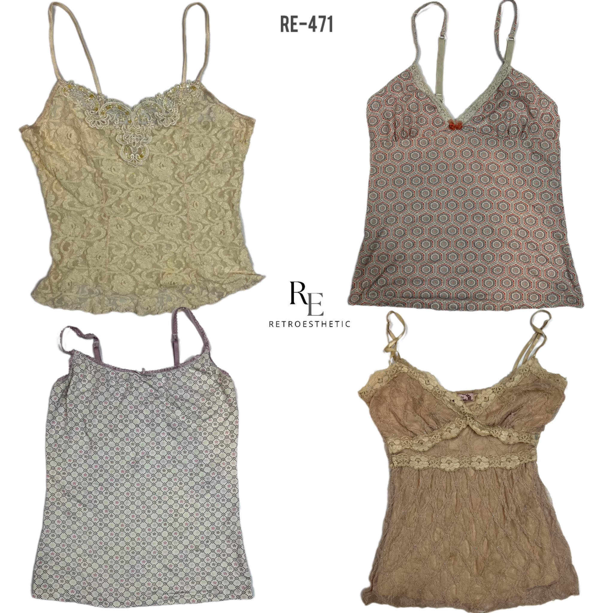 Y2K Cutesy Core Cami Tops (RE-471)