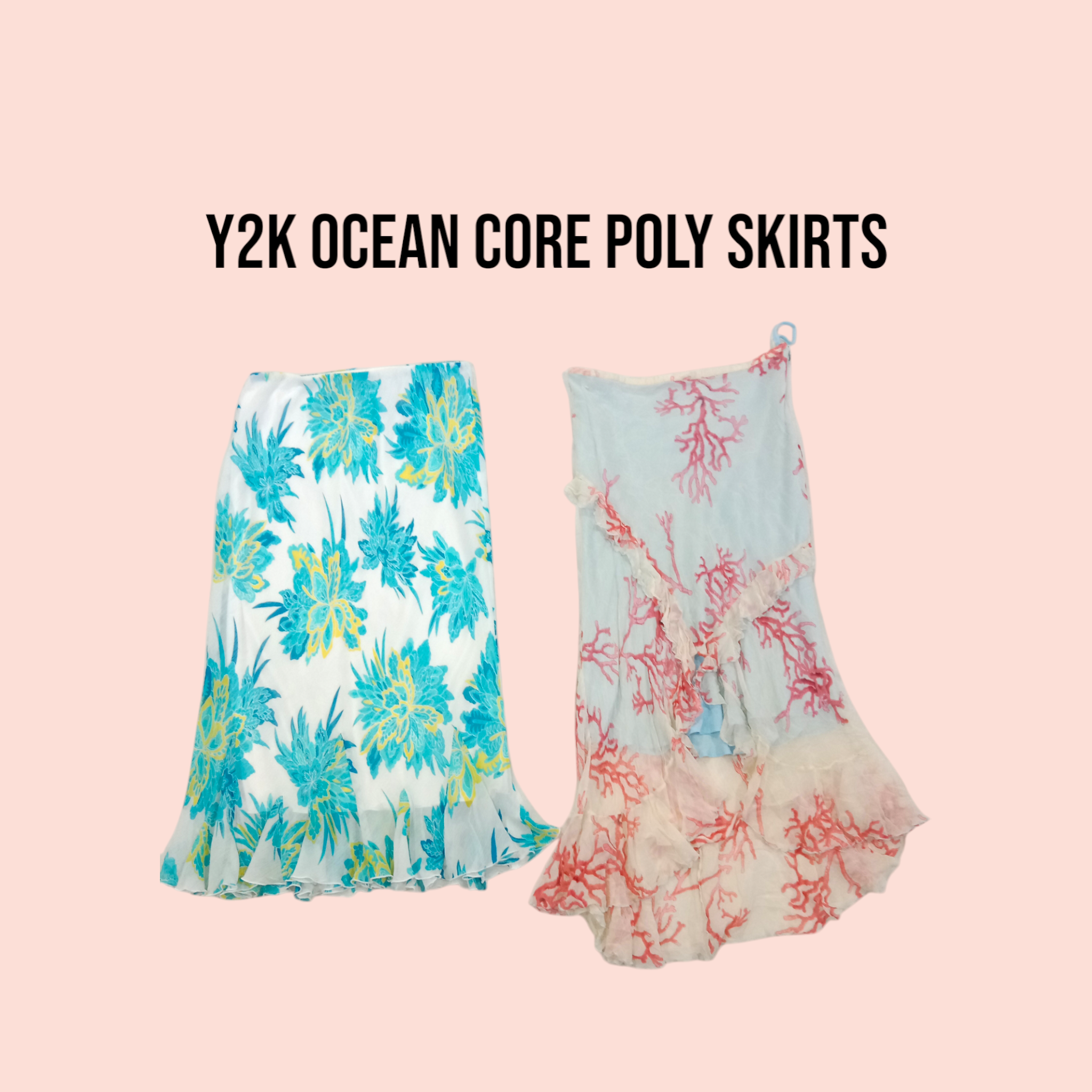 Y2k Ocean Core Poly Skirts