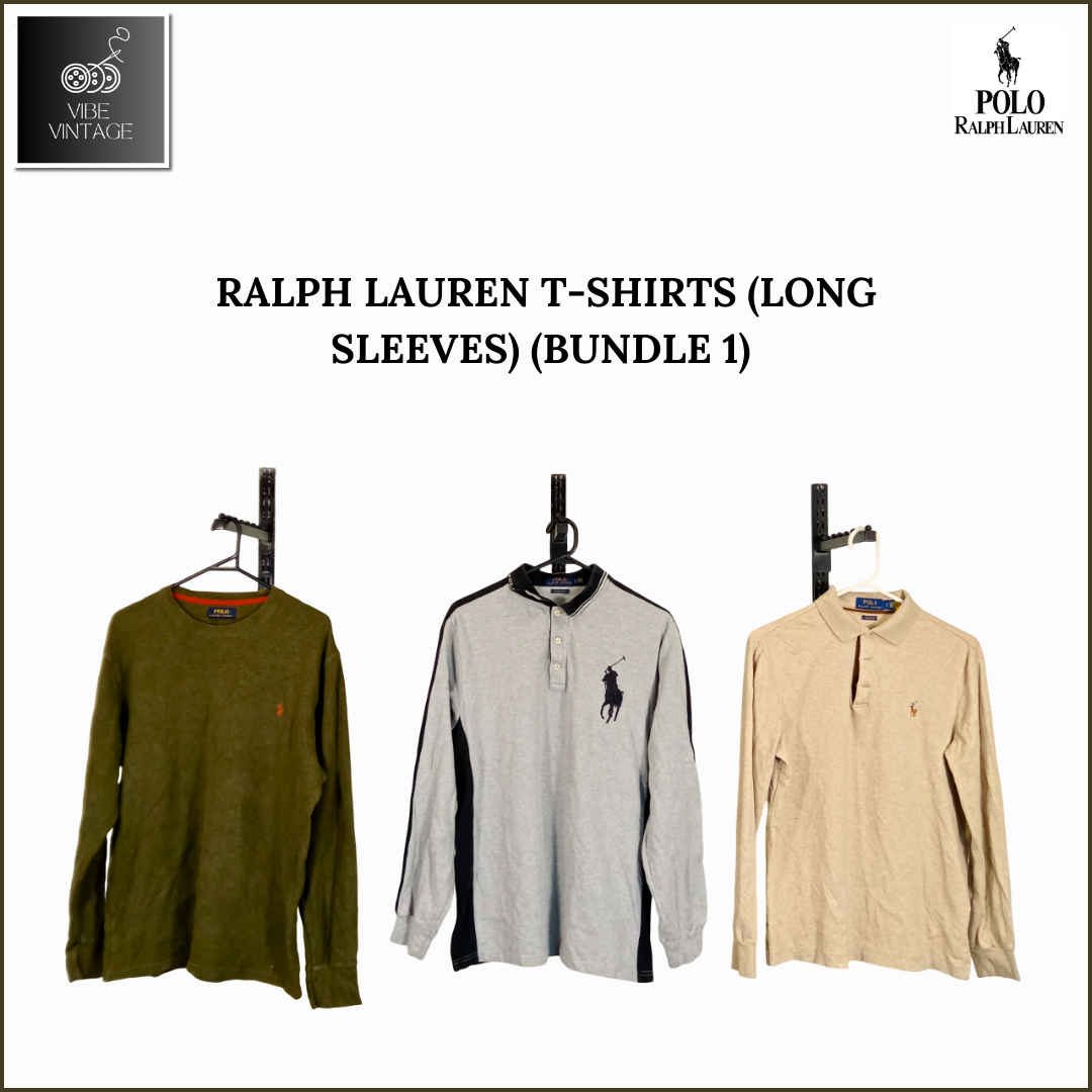 RALPH LAUREN T-SHIRTS (LANGARM) (BUNDLE 1) - 31 STÜCK